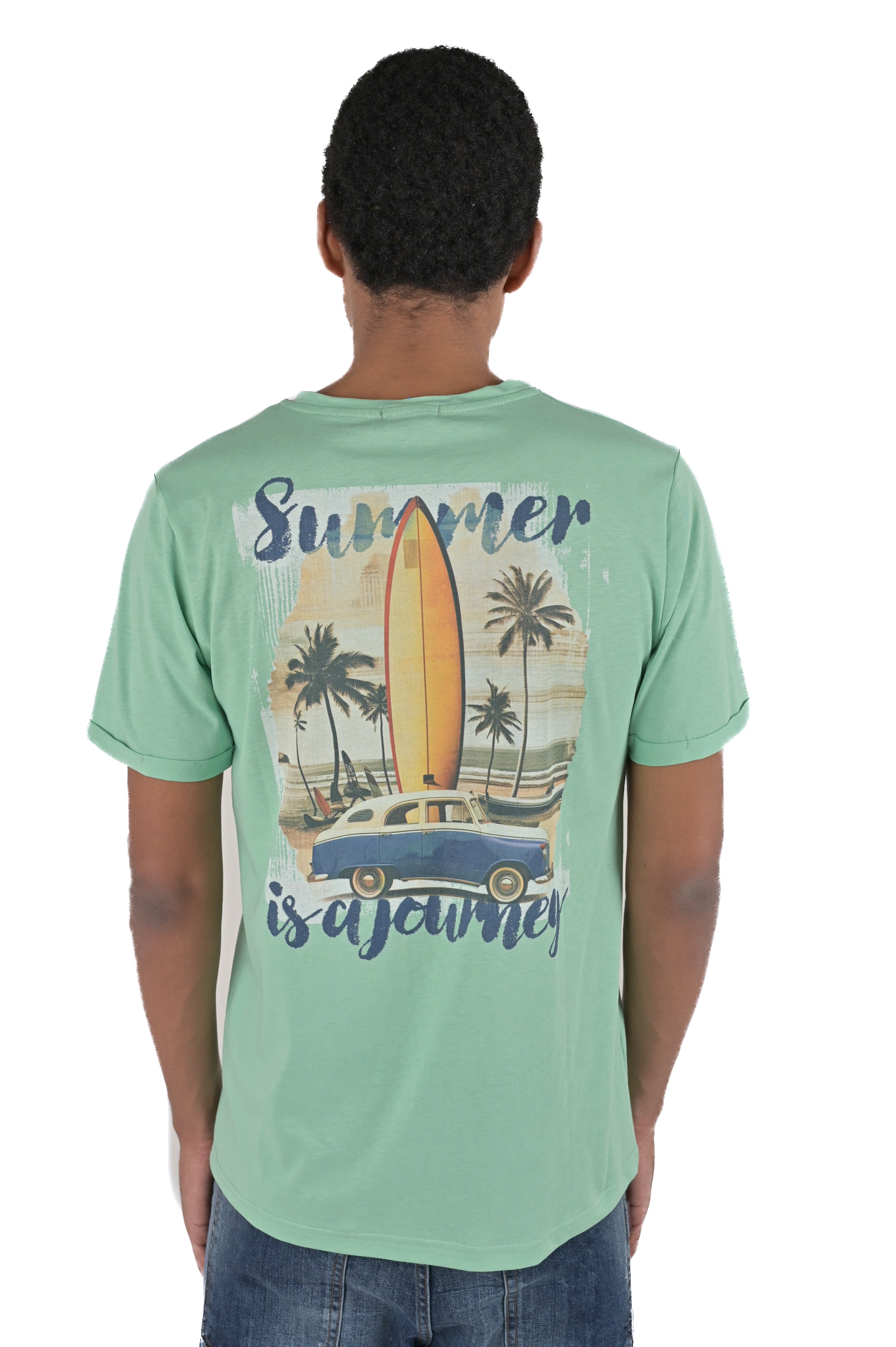 Palm regular t-shirt in water green SS24