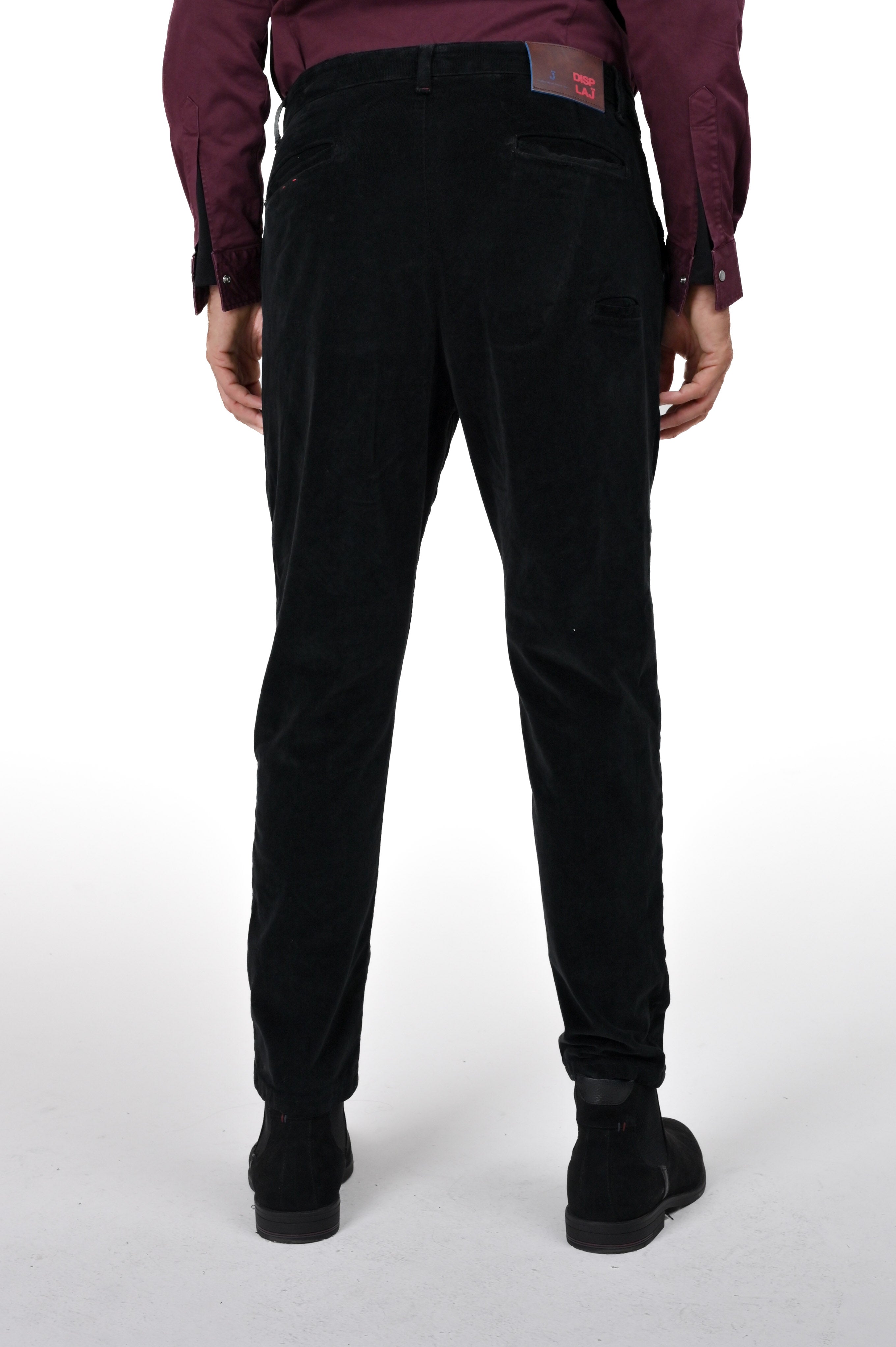 New Private Jumbo Black FW24/25 Tapered Velvet Trousers