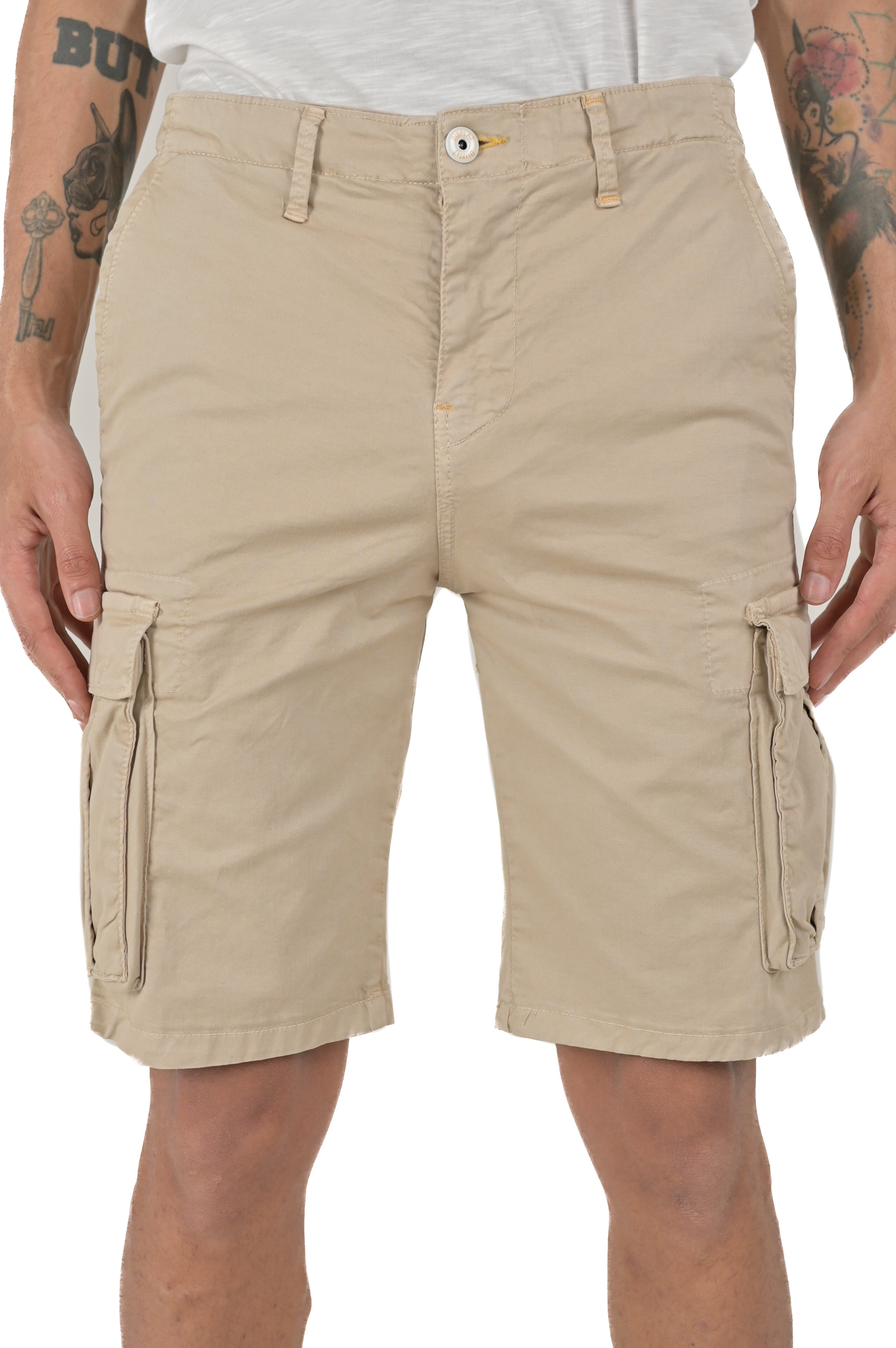 Bermuda in cotone regular Cargo Beige SS24