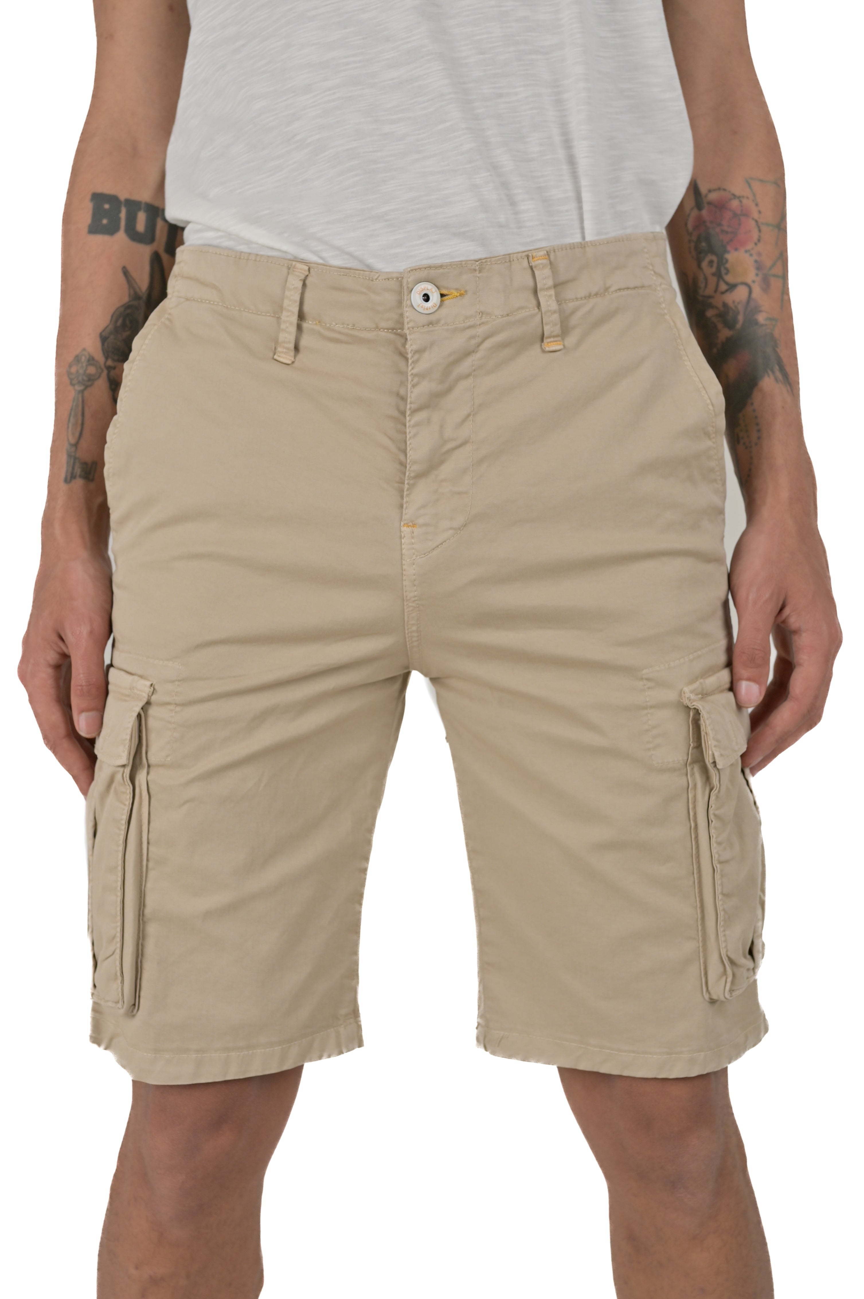 Bermuda in cotone regular Cargo Beige SS24