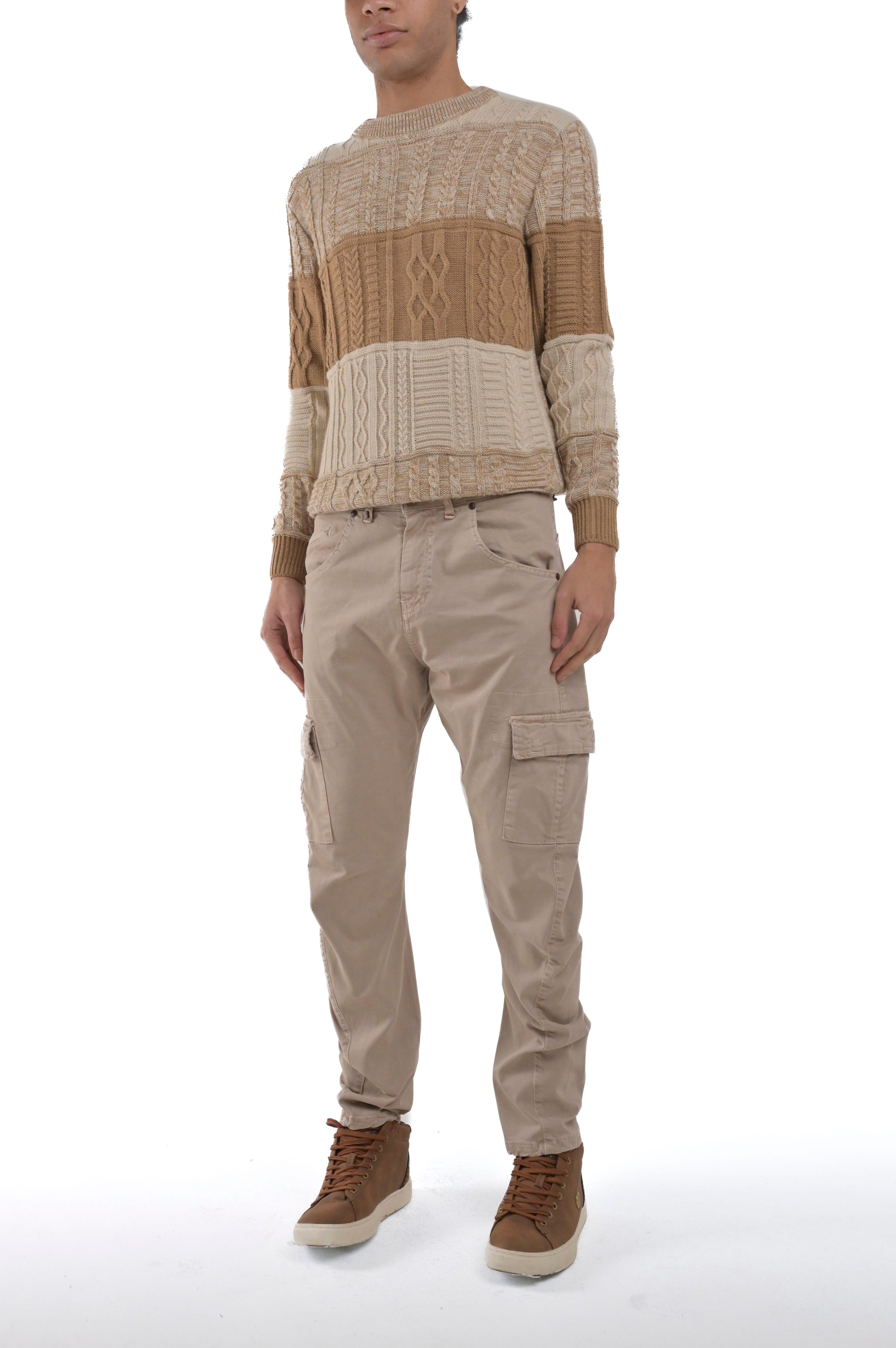 Pantaloni in cotone tapered New Evolution beige FW24/25