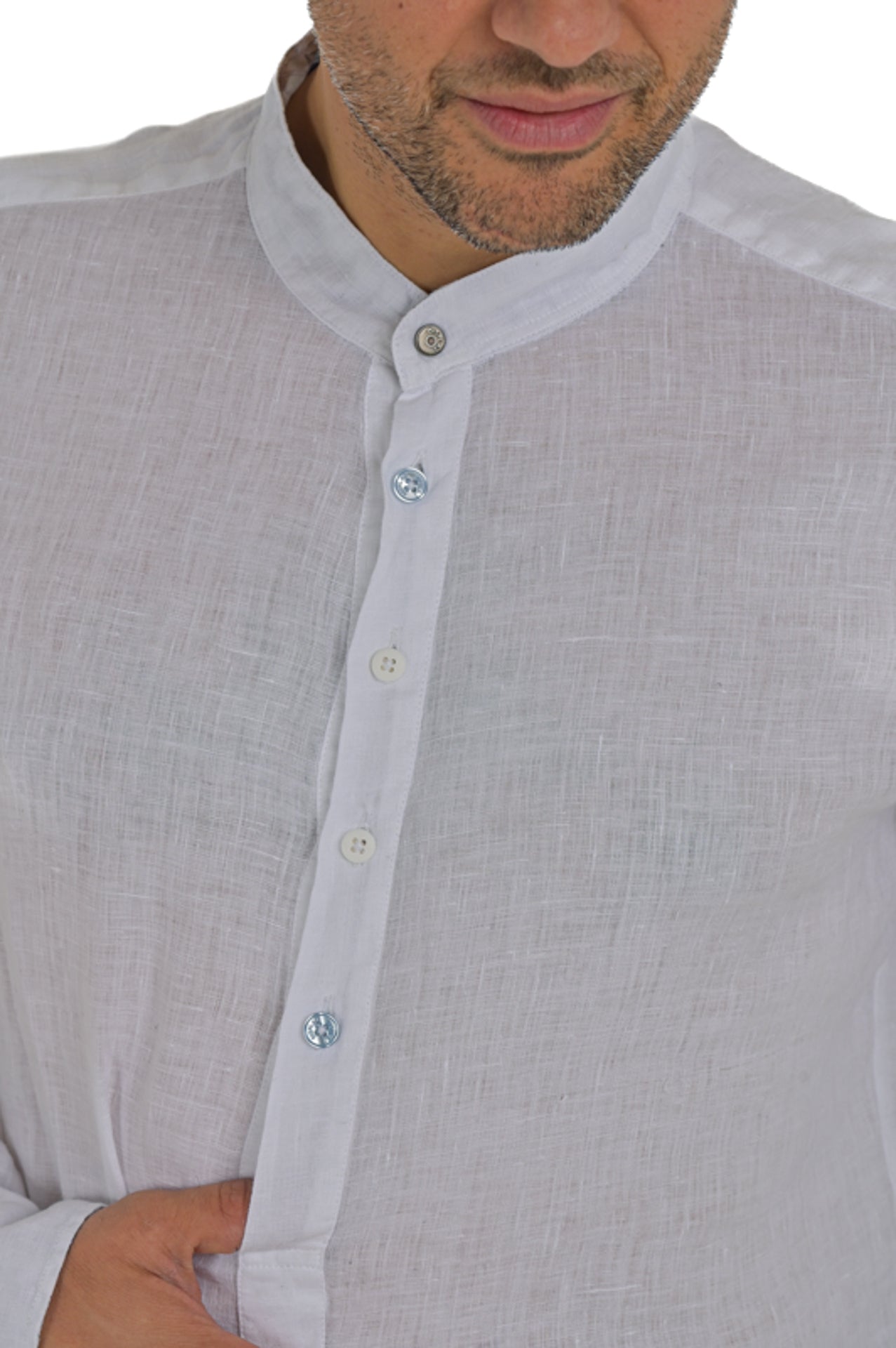 Camicia in lino regular Paul Lino Bianco SS24