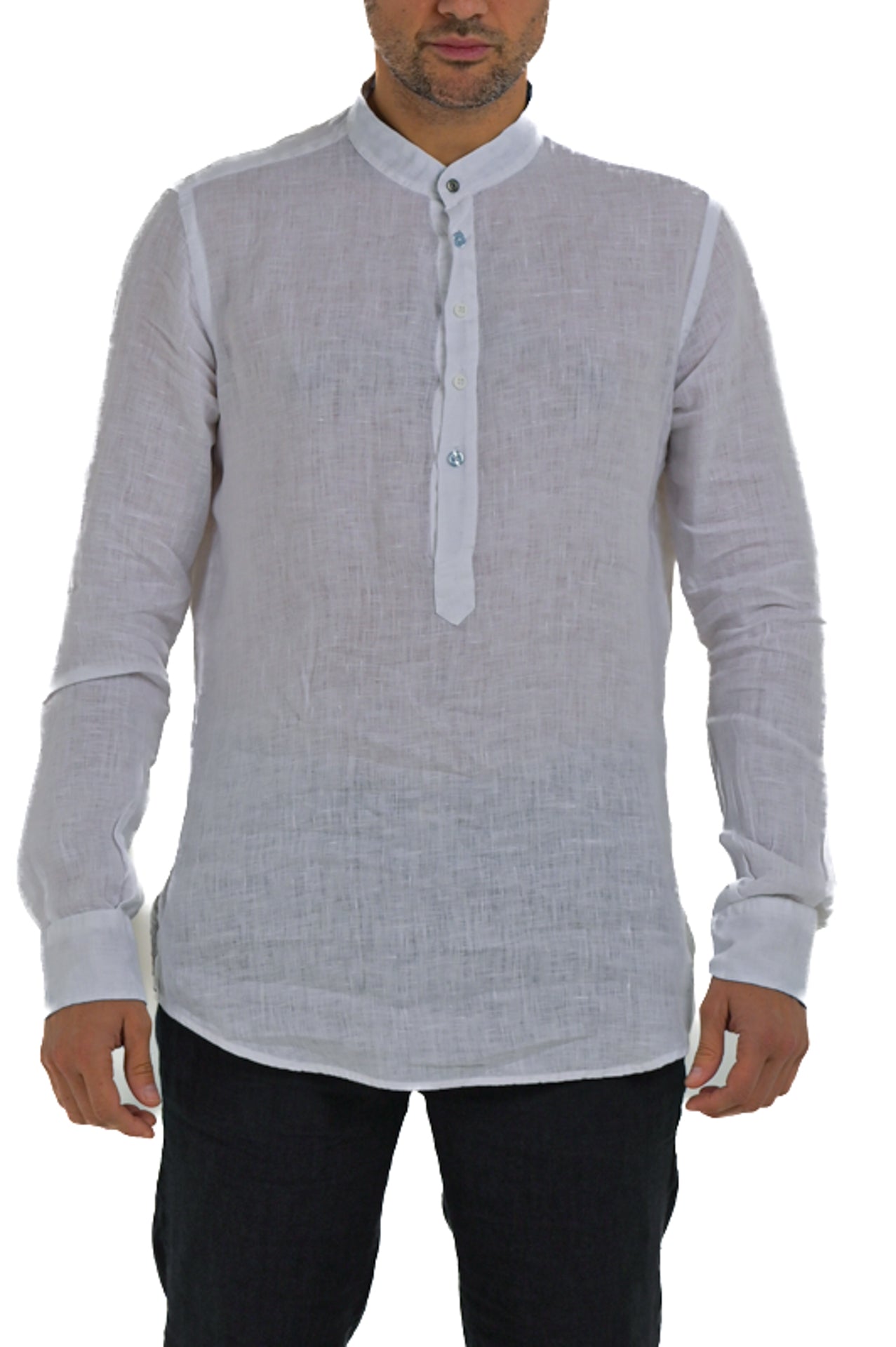 Camicia in lino regular Paul Lino Bianco SS24