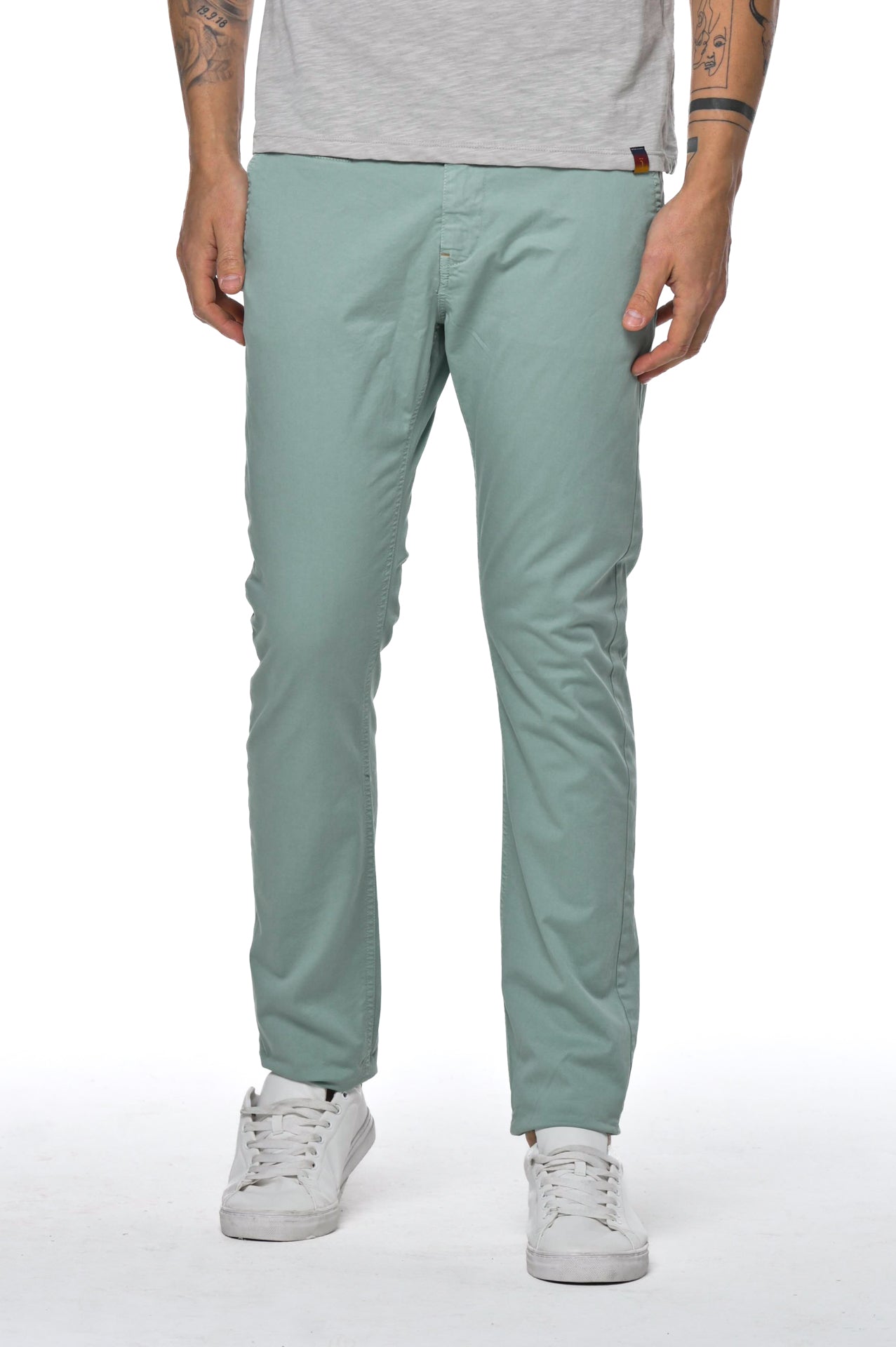 Pantaloni slim Kinos Verde Acqua SS24