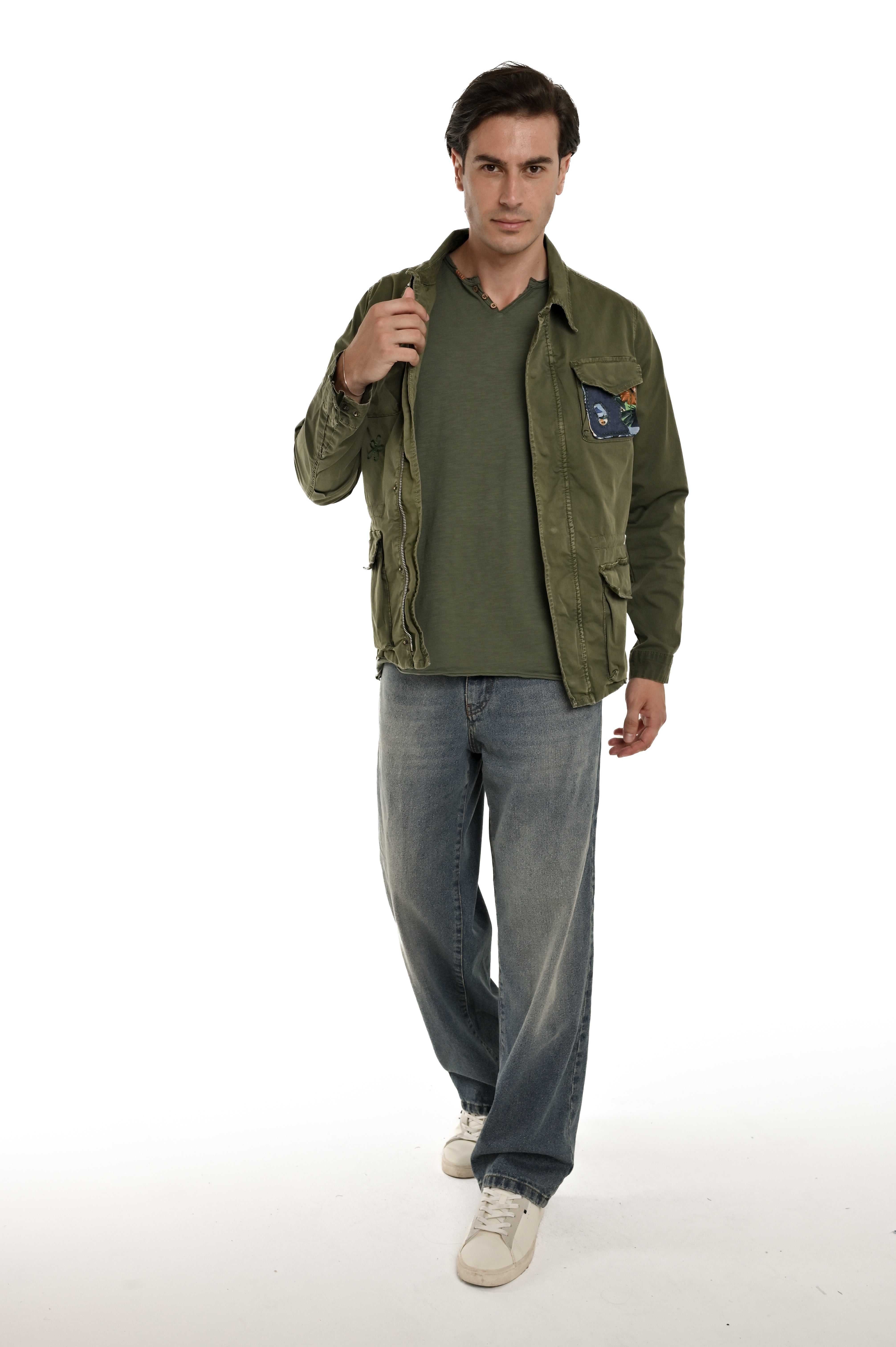 SS25 green Maxim Petch regular jacket
