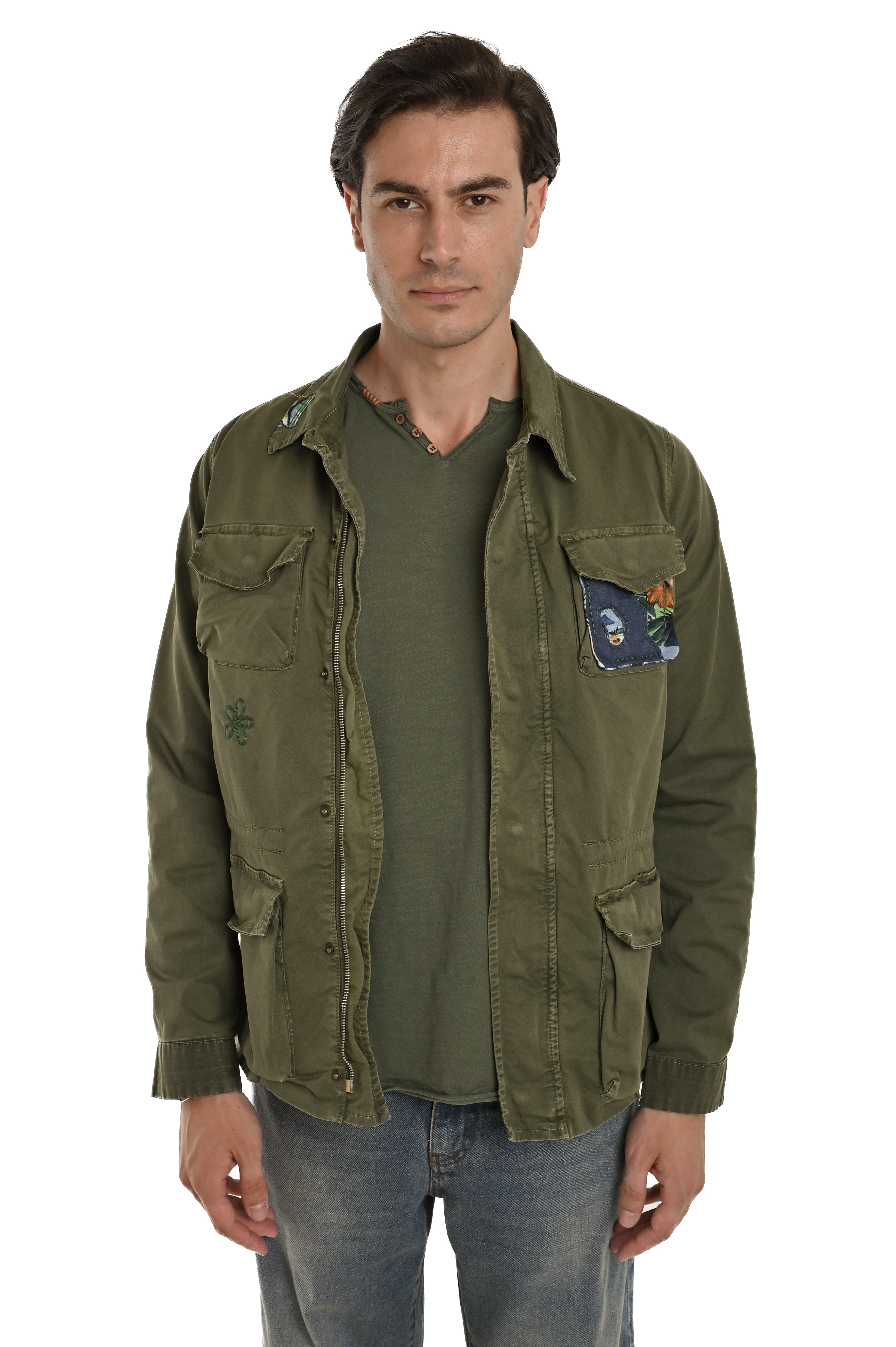 SS25 green Maxim Petch regular jacket