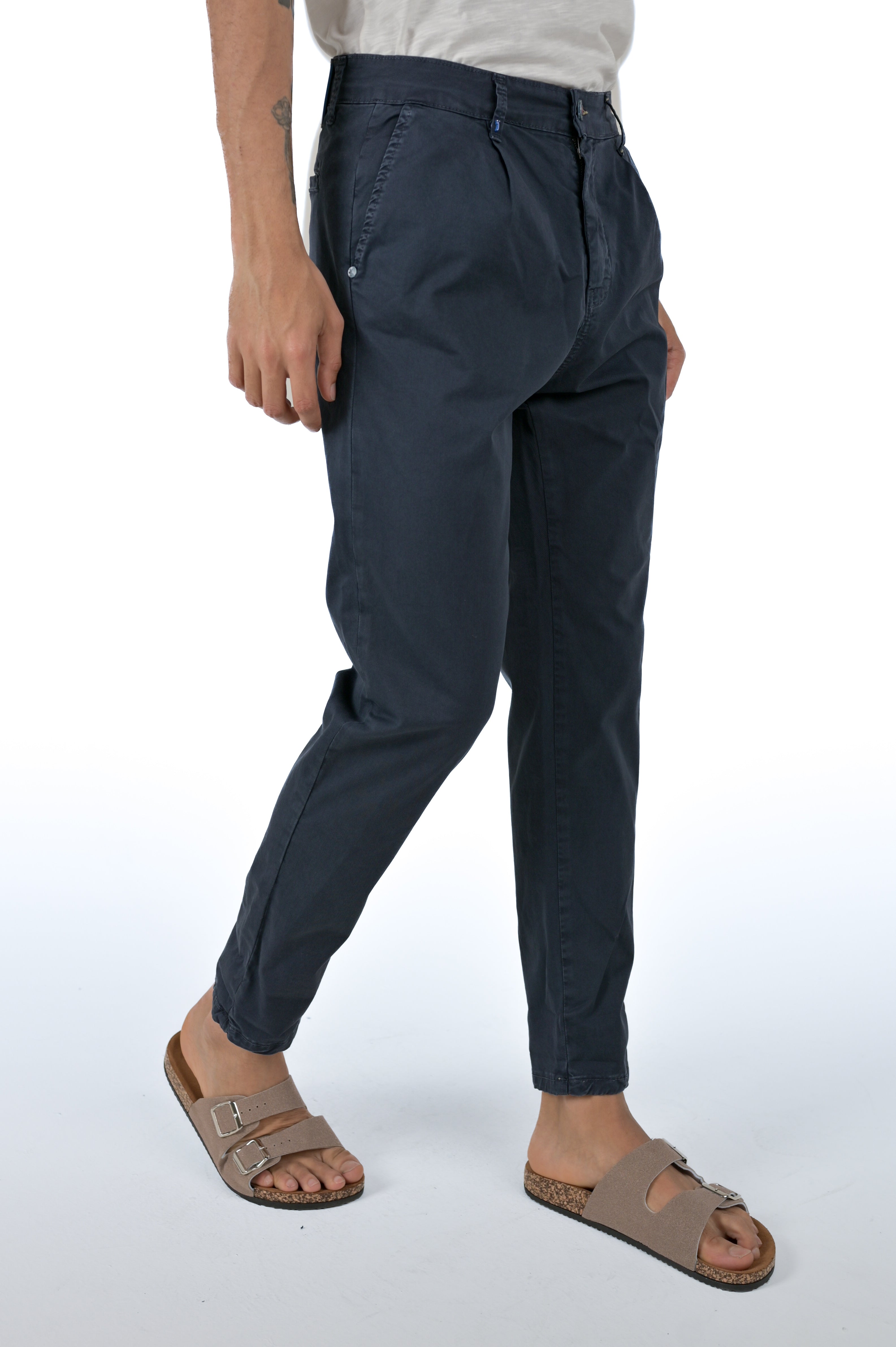 Pantaloni tapered New Private Old Blu SS24