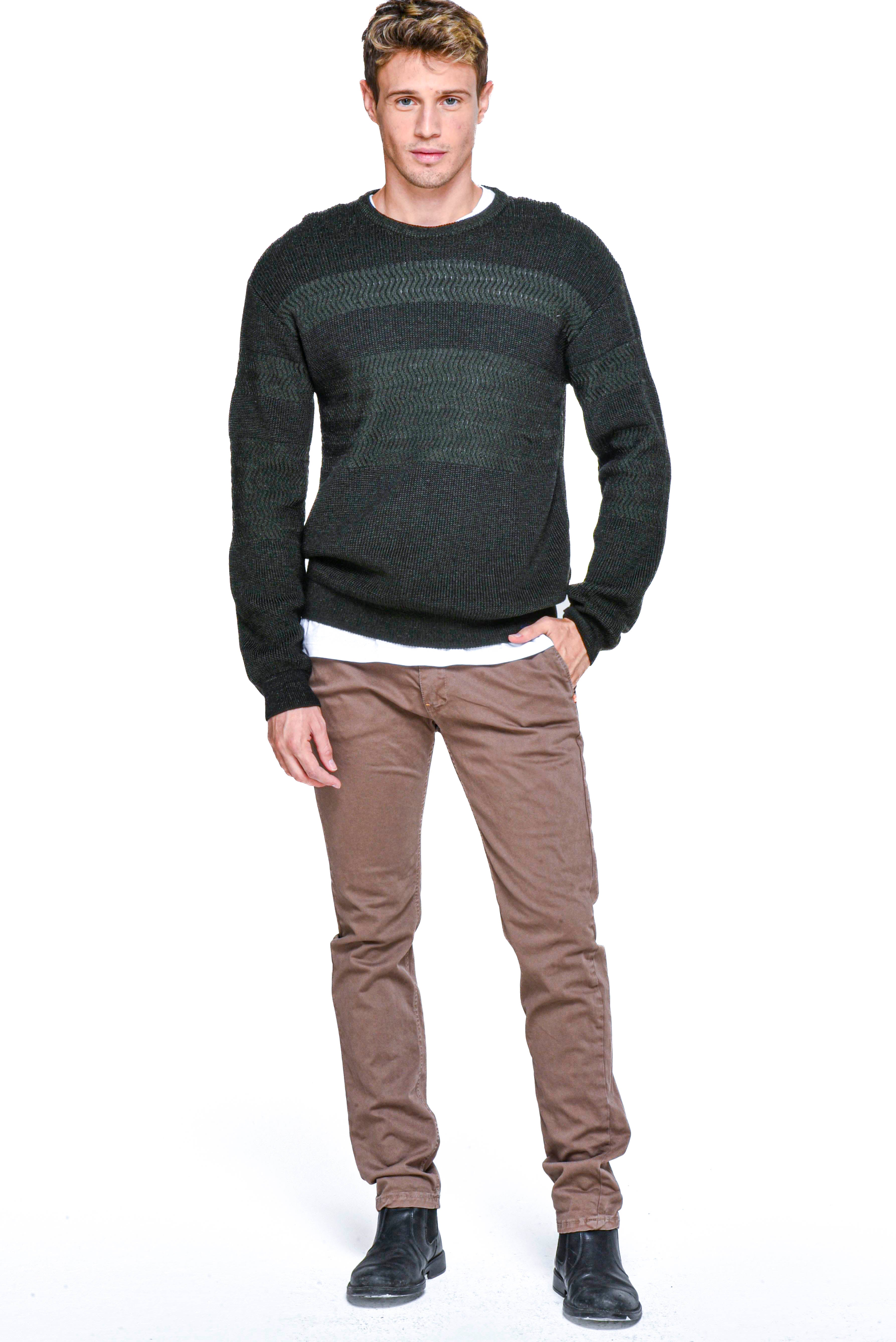 Pantaloni in cotone slim Kinos fango FW24/25