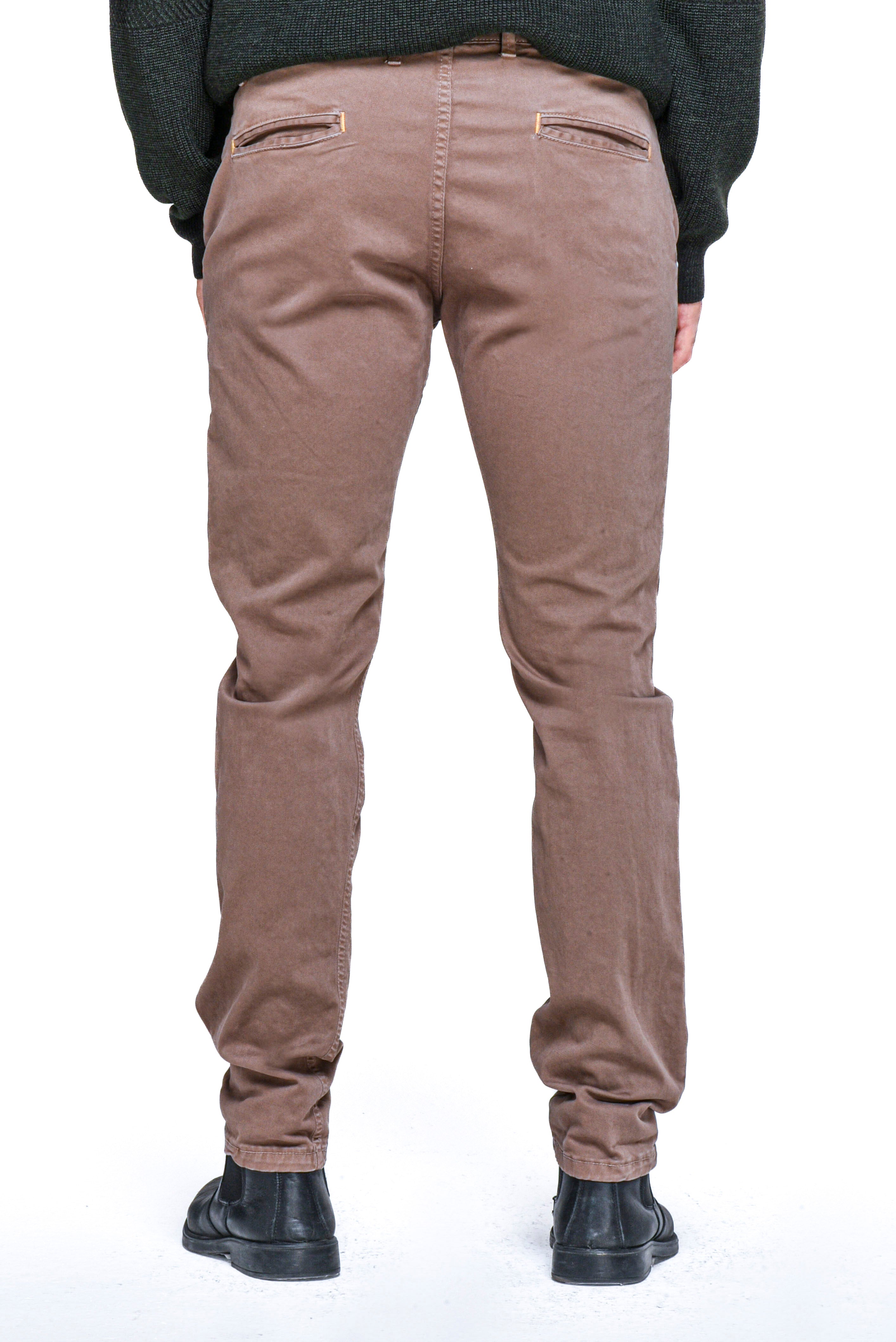 Pantaloni in cotone slim Kinos fango FW24/25