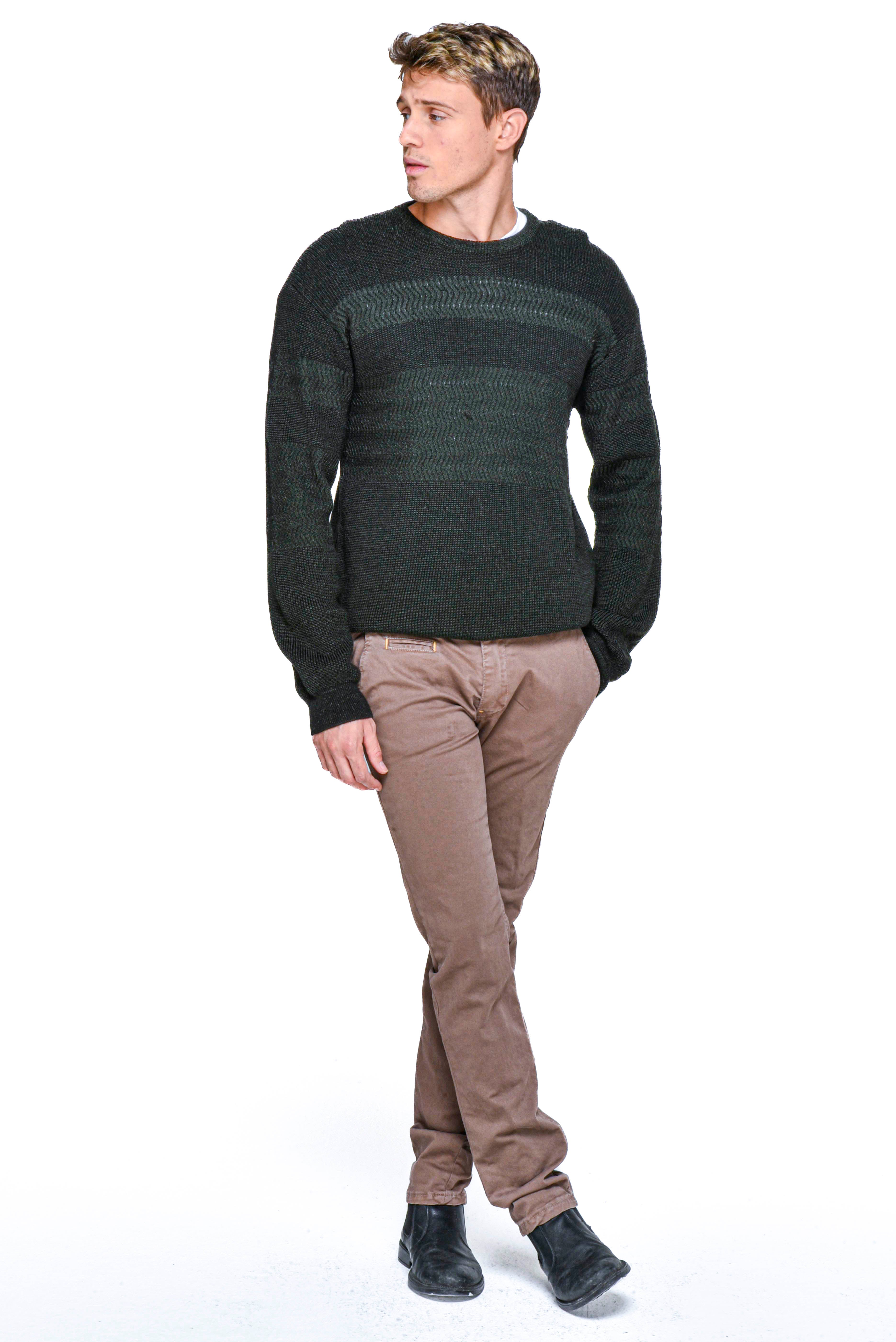 Pantaloni in cotone slim Kinos fango FW24/25