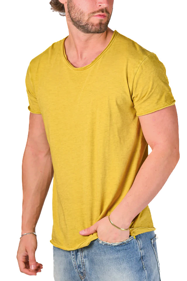 Regular t-shirt DA 1031 mustard SS22