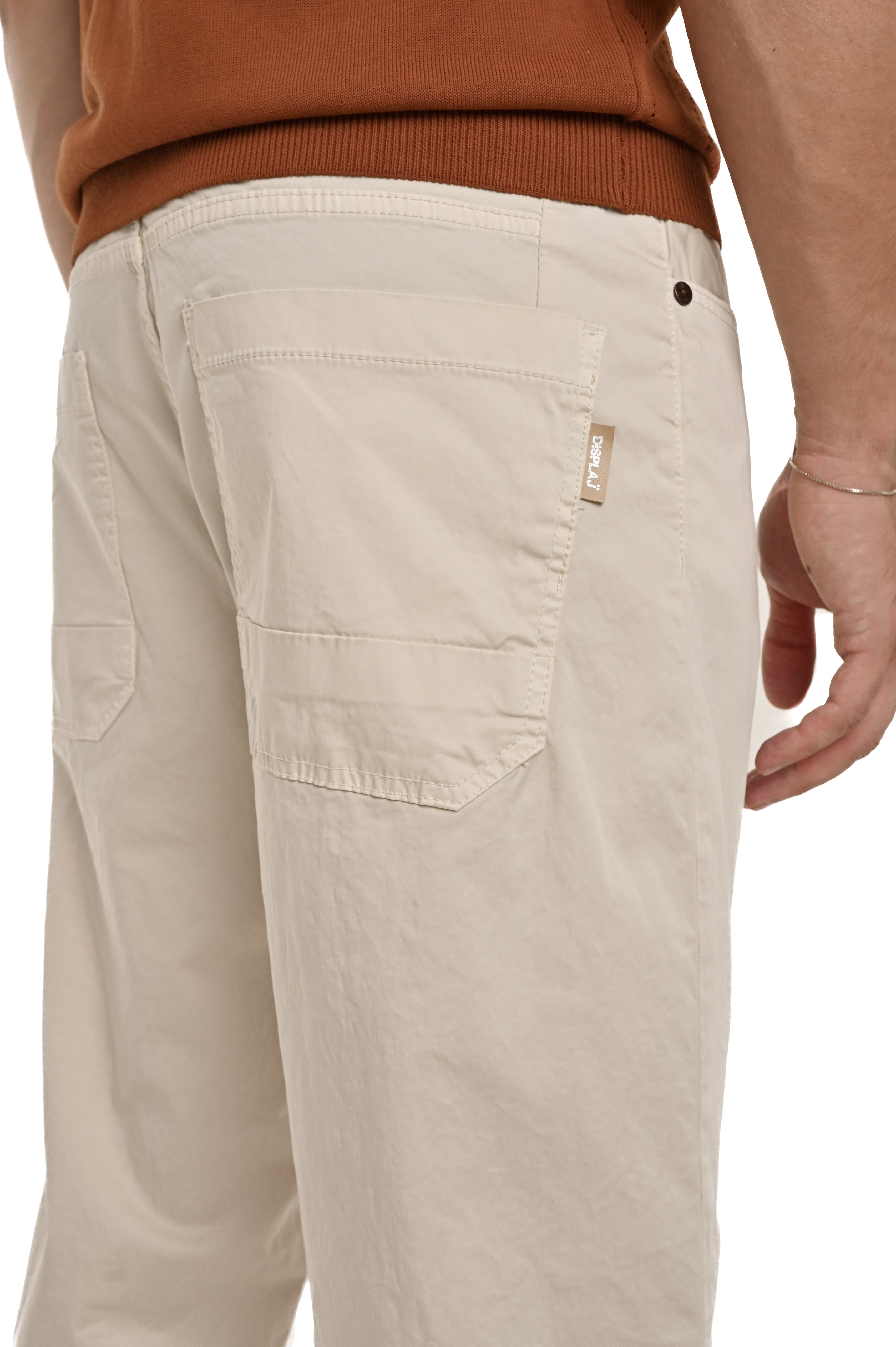 Loose Cotton Pants King Raso White SS25