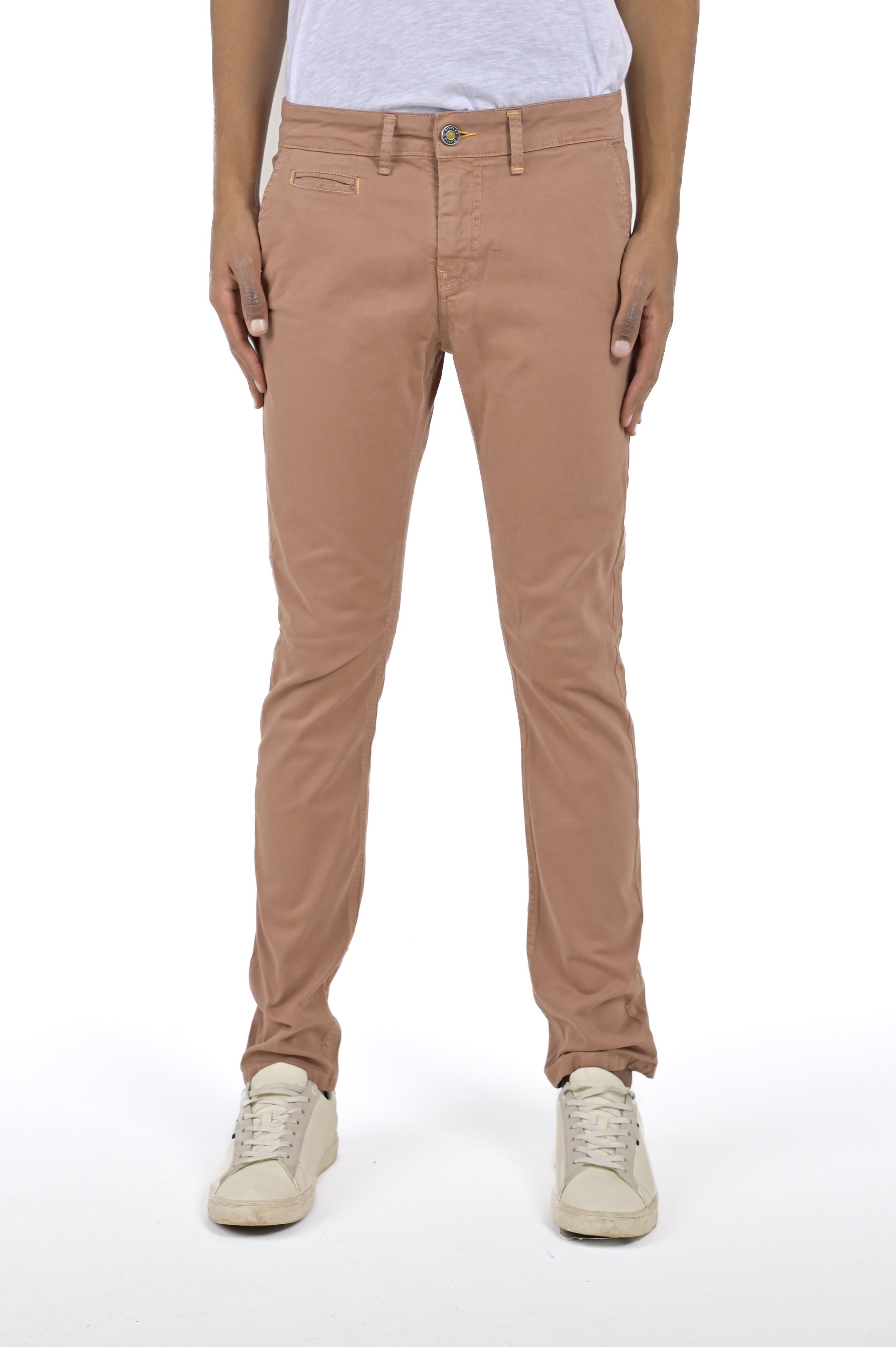 Pantaloni in cotone slim Kinos terra di siena FW24/25