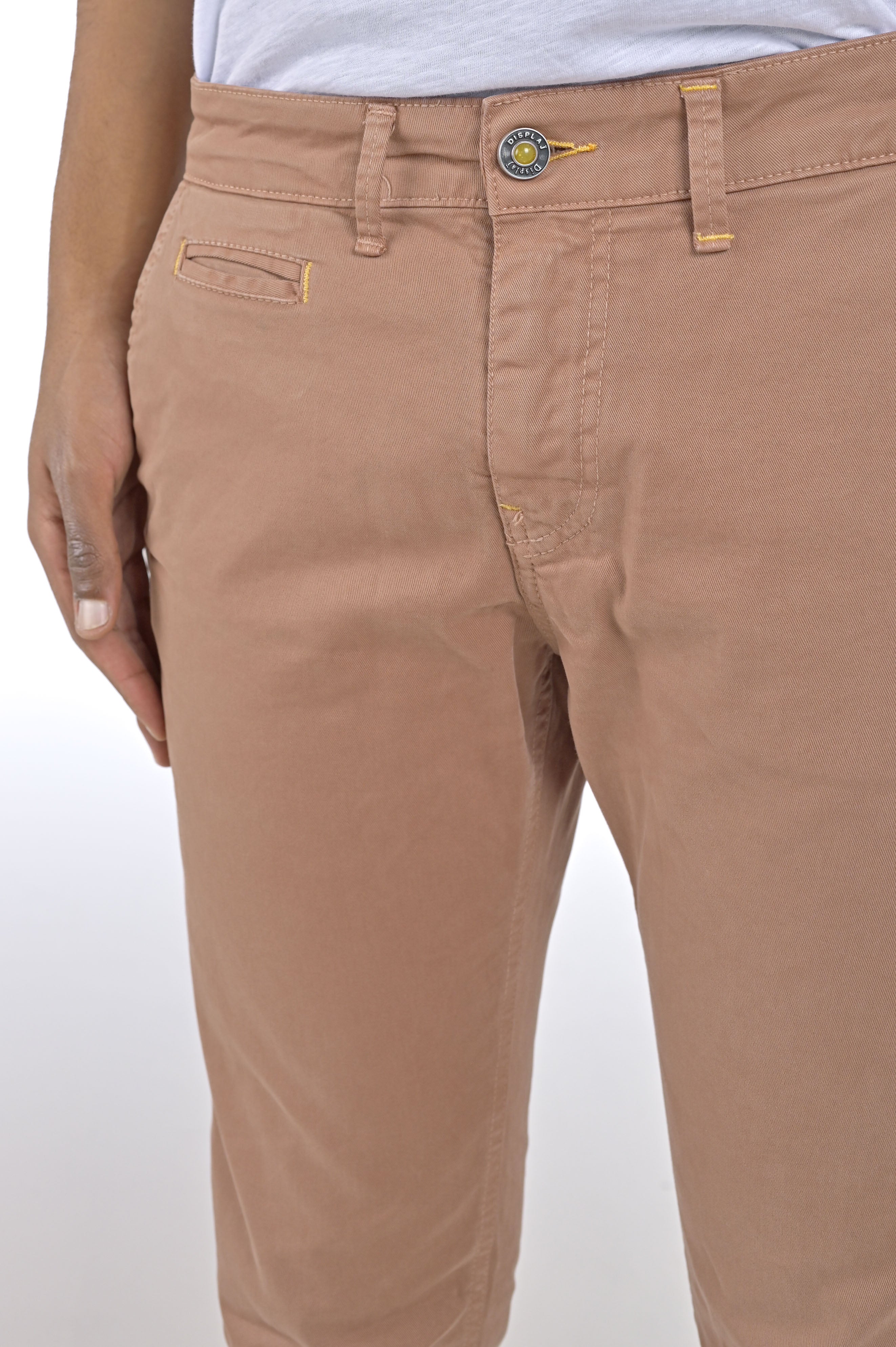 Pantaloni in cotone slim Kinos terra di siena FW24/25