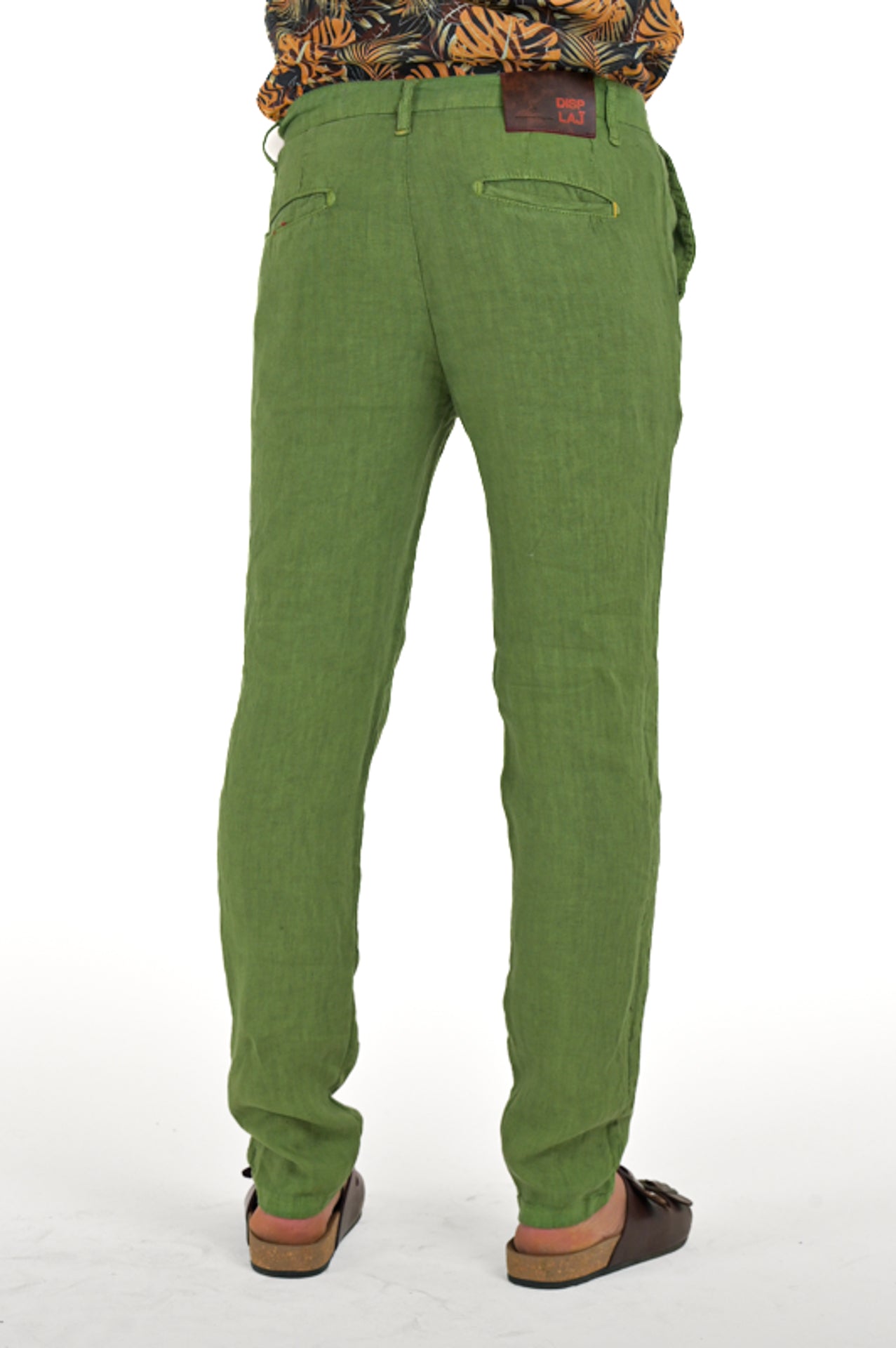 Pantalon slim Sonic Lino Verde Pera SS24