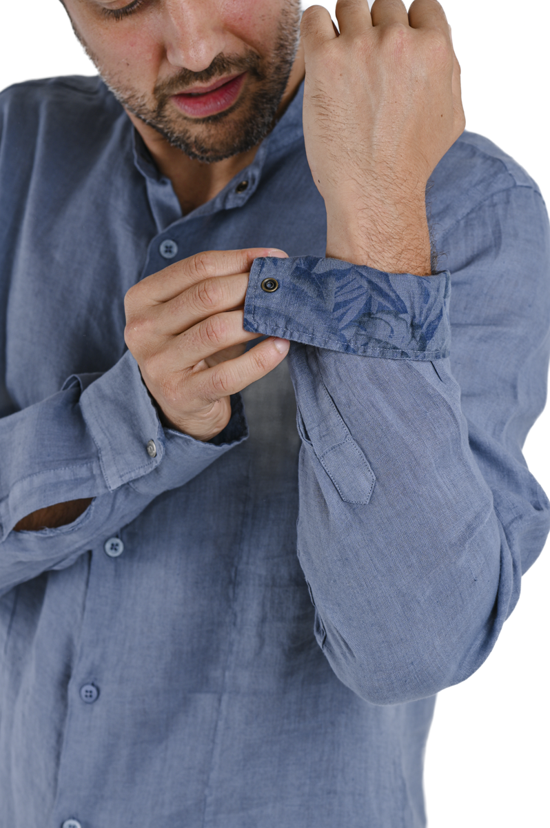 Camicia in lino regular Leo Lino Zucchero SS26