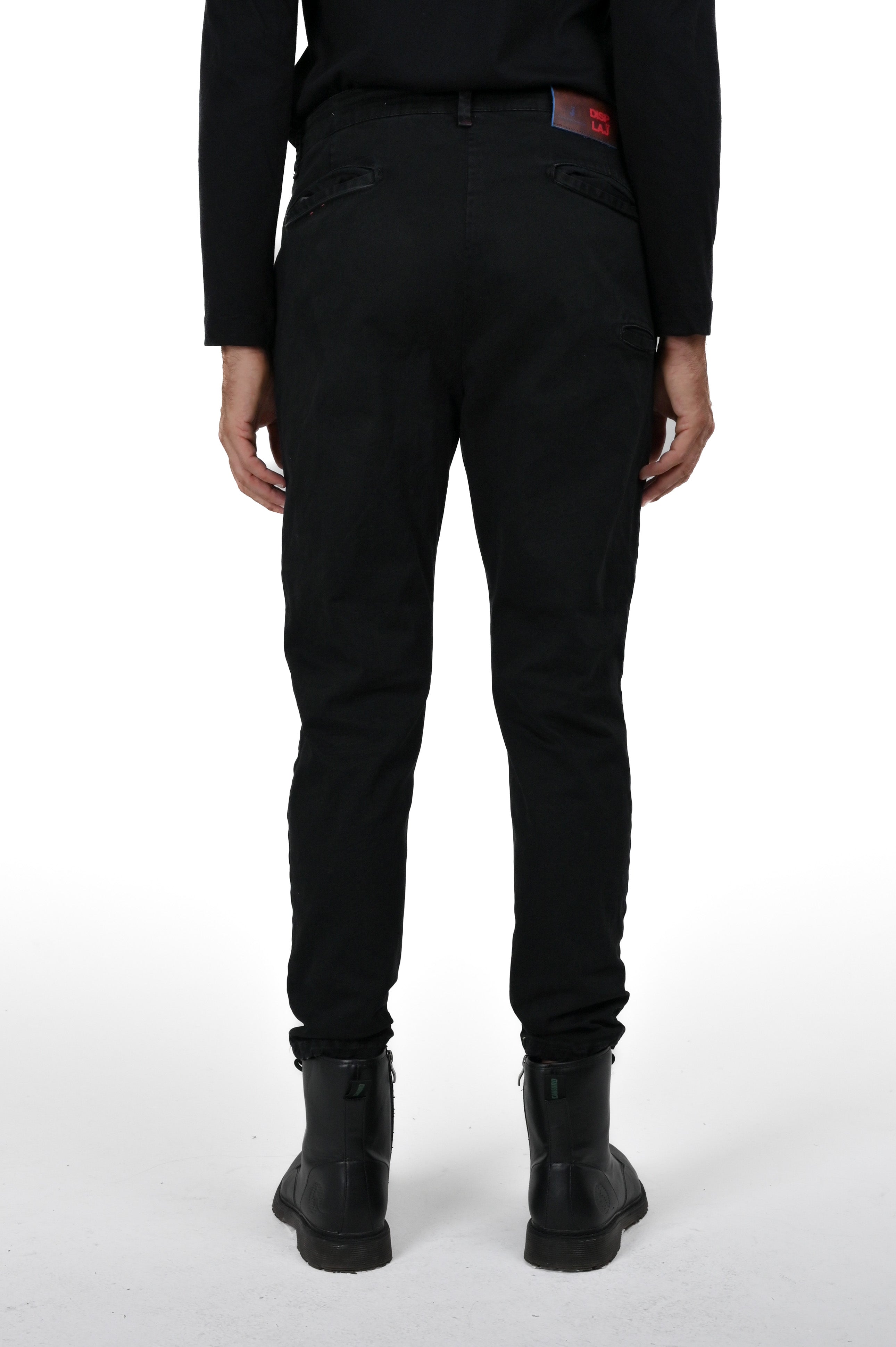 Pantaloni in cotone tapered New Private Gab Nero FW24/25