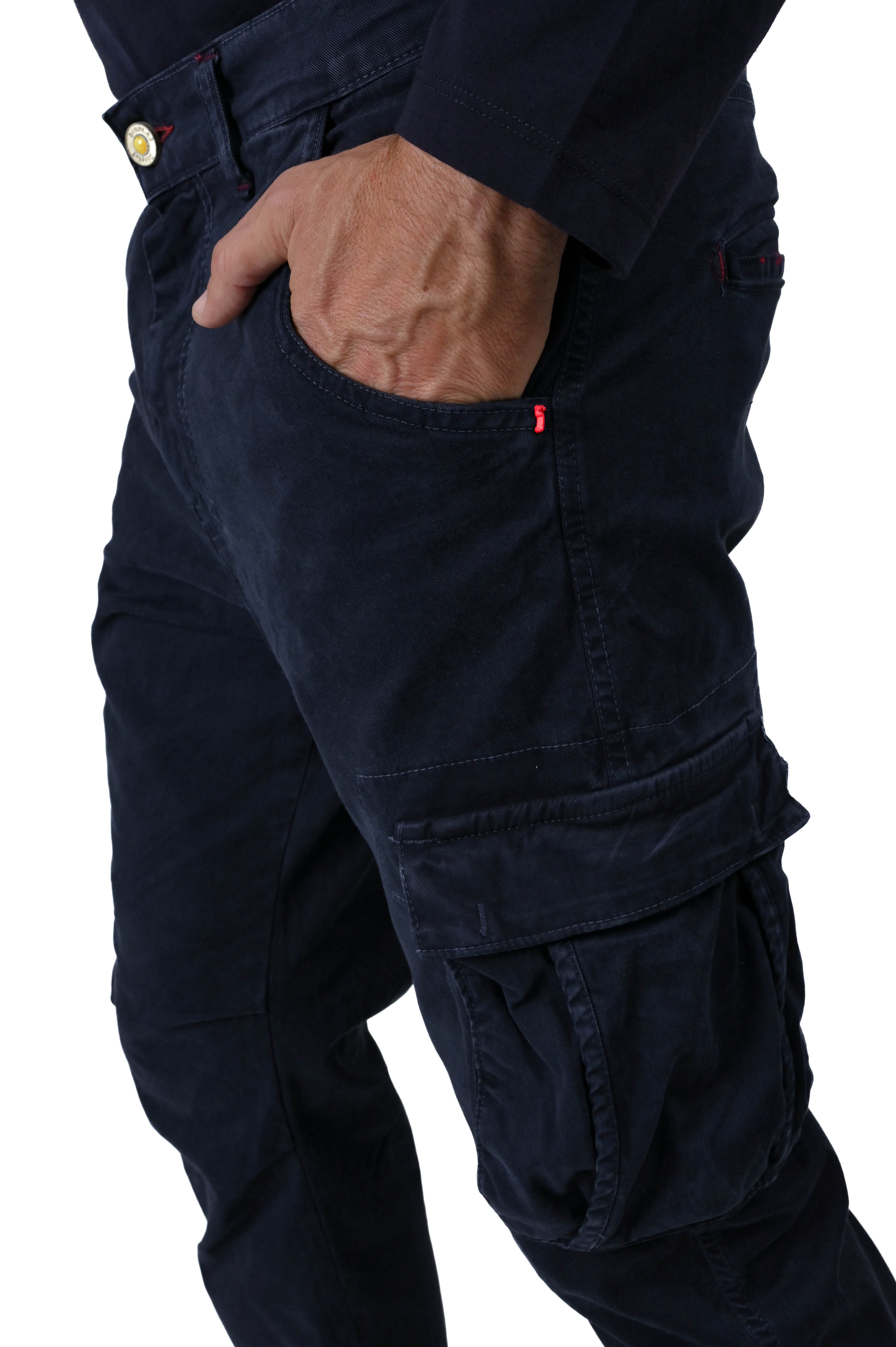 Pantaloni in cotone regular Marktas blu FW24/25