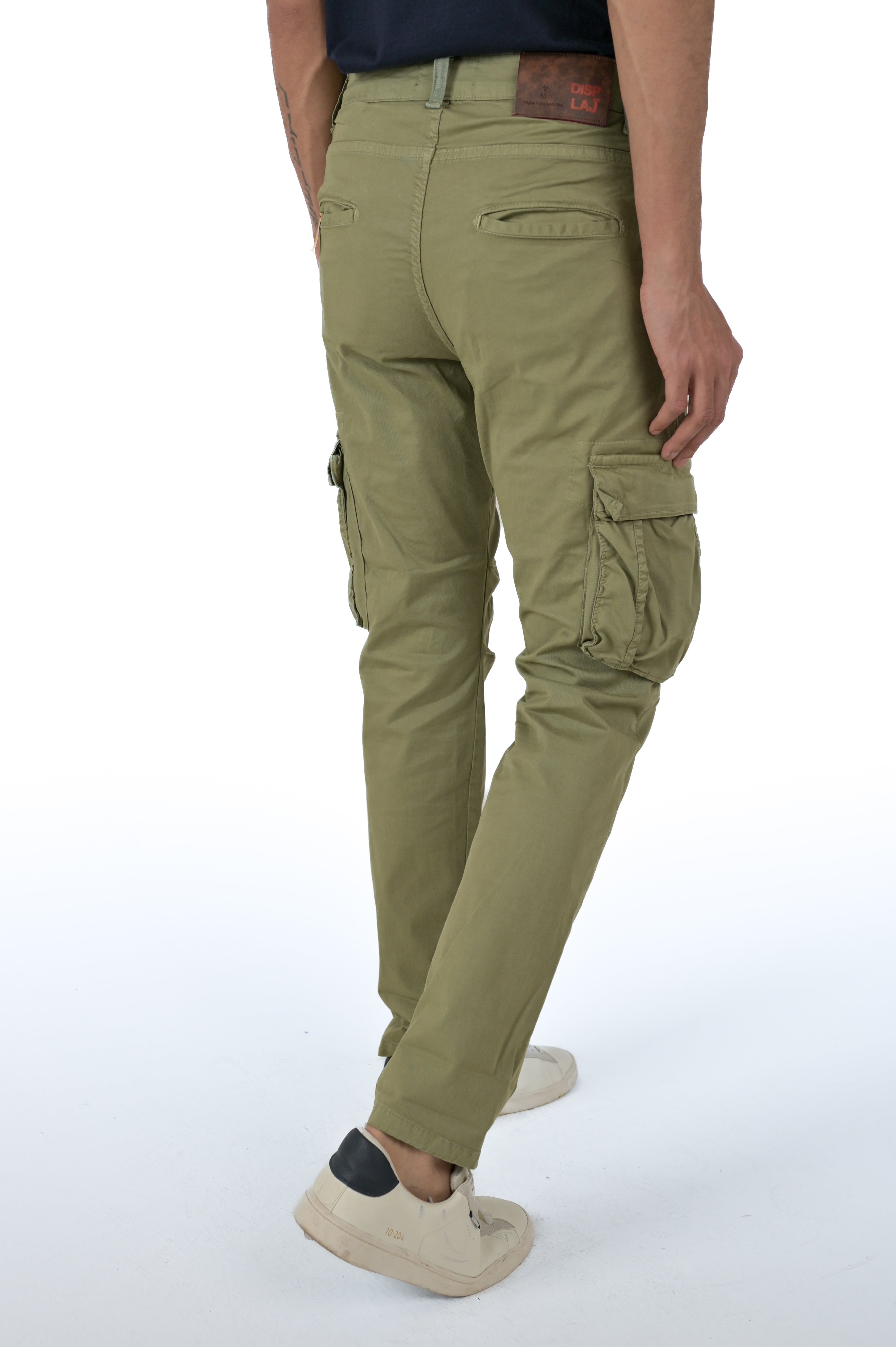 Marktas green cotton slim trousers SS26