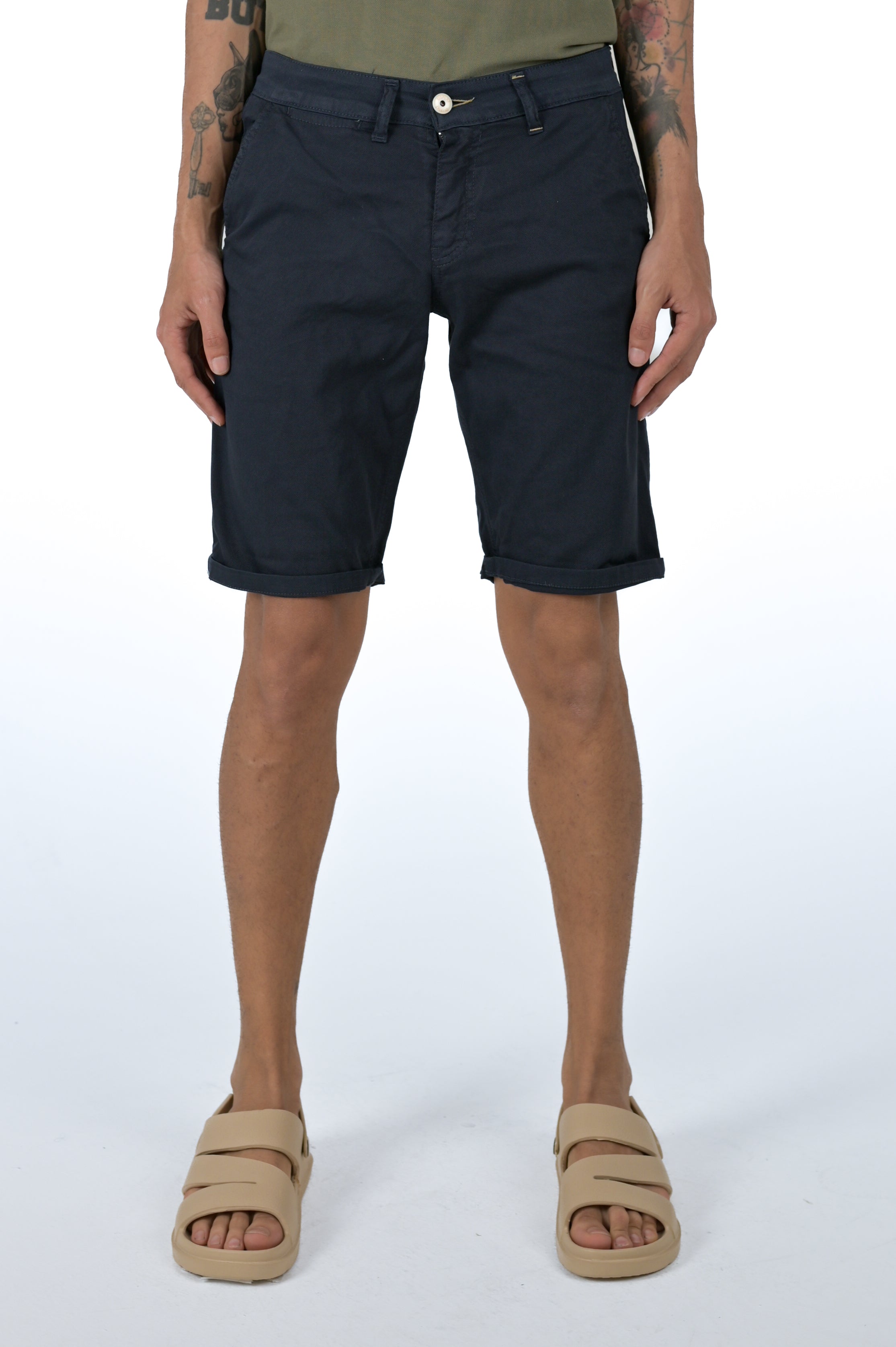 Bermuda in cotone slim Cristian Maldive SS25