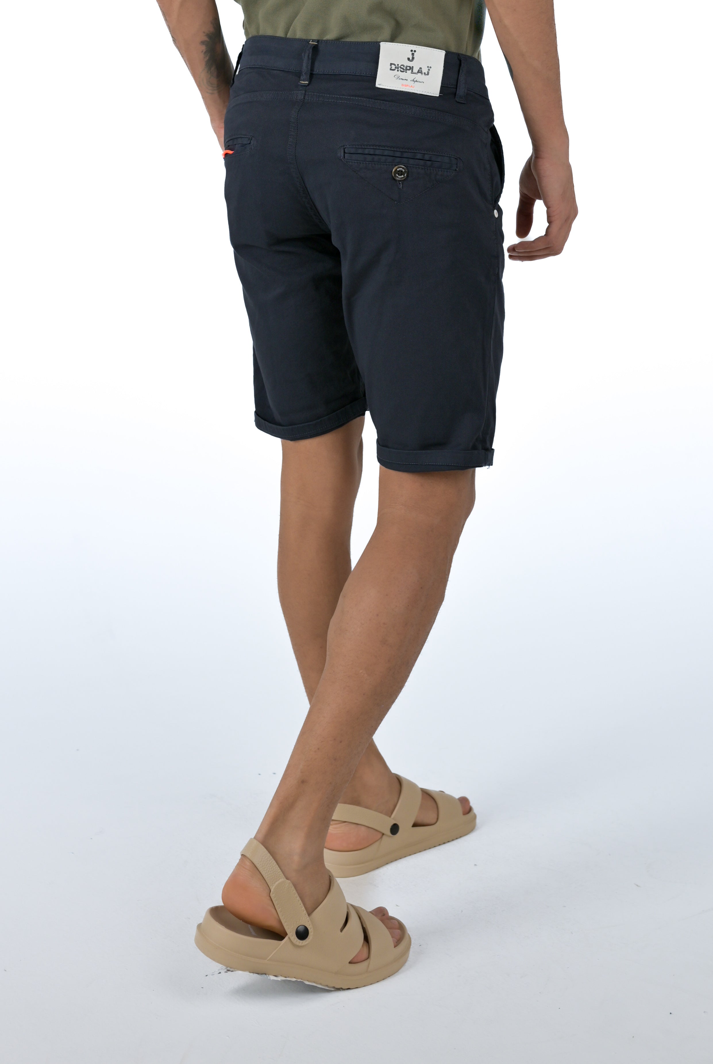 Bermuda in cotone slim Cristian Maldive Blu SS24