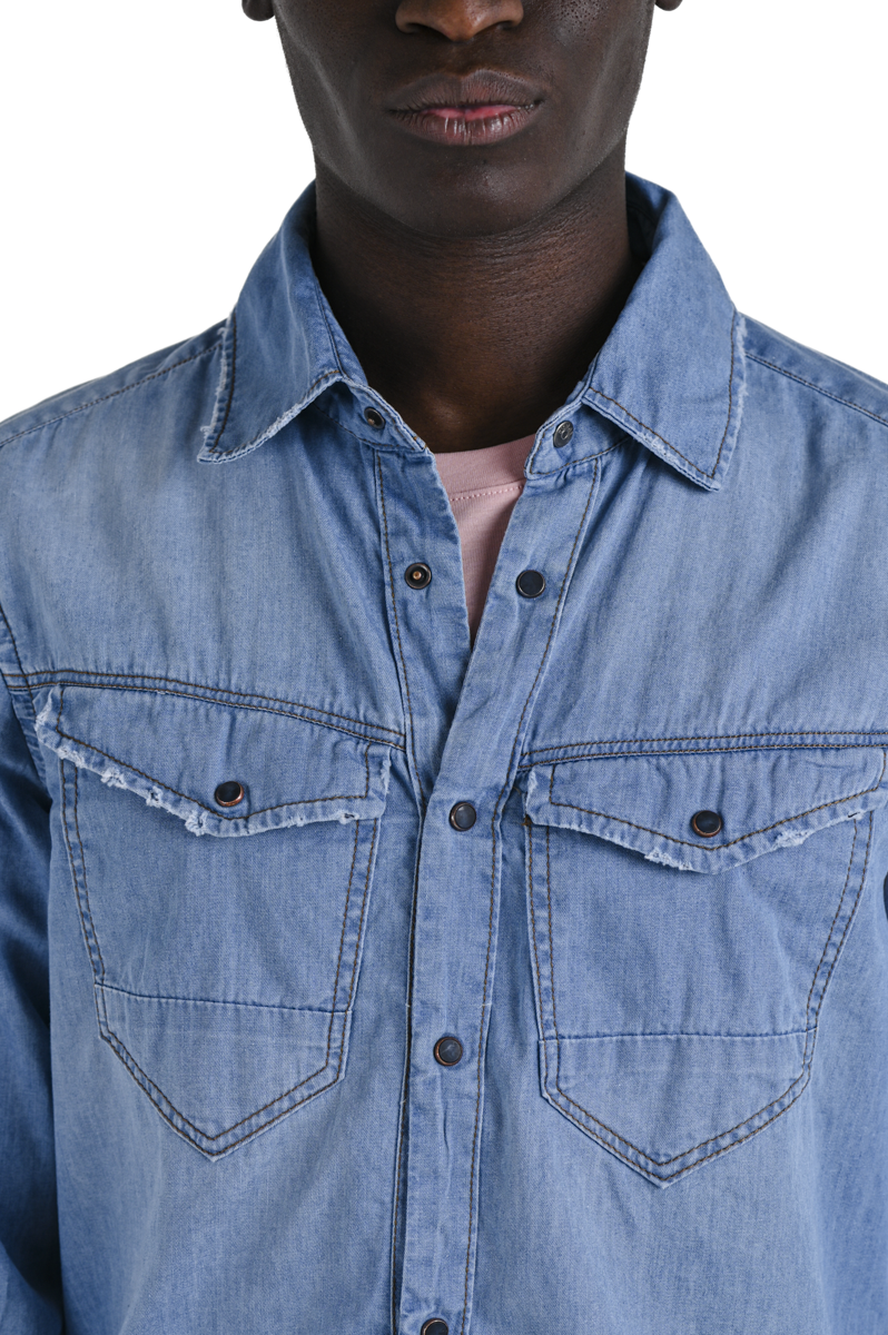 Park Music Chiaro SS25 regular denim shirt