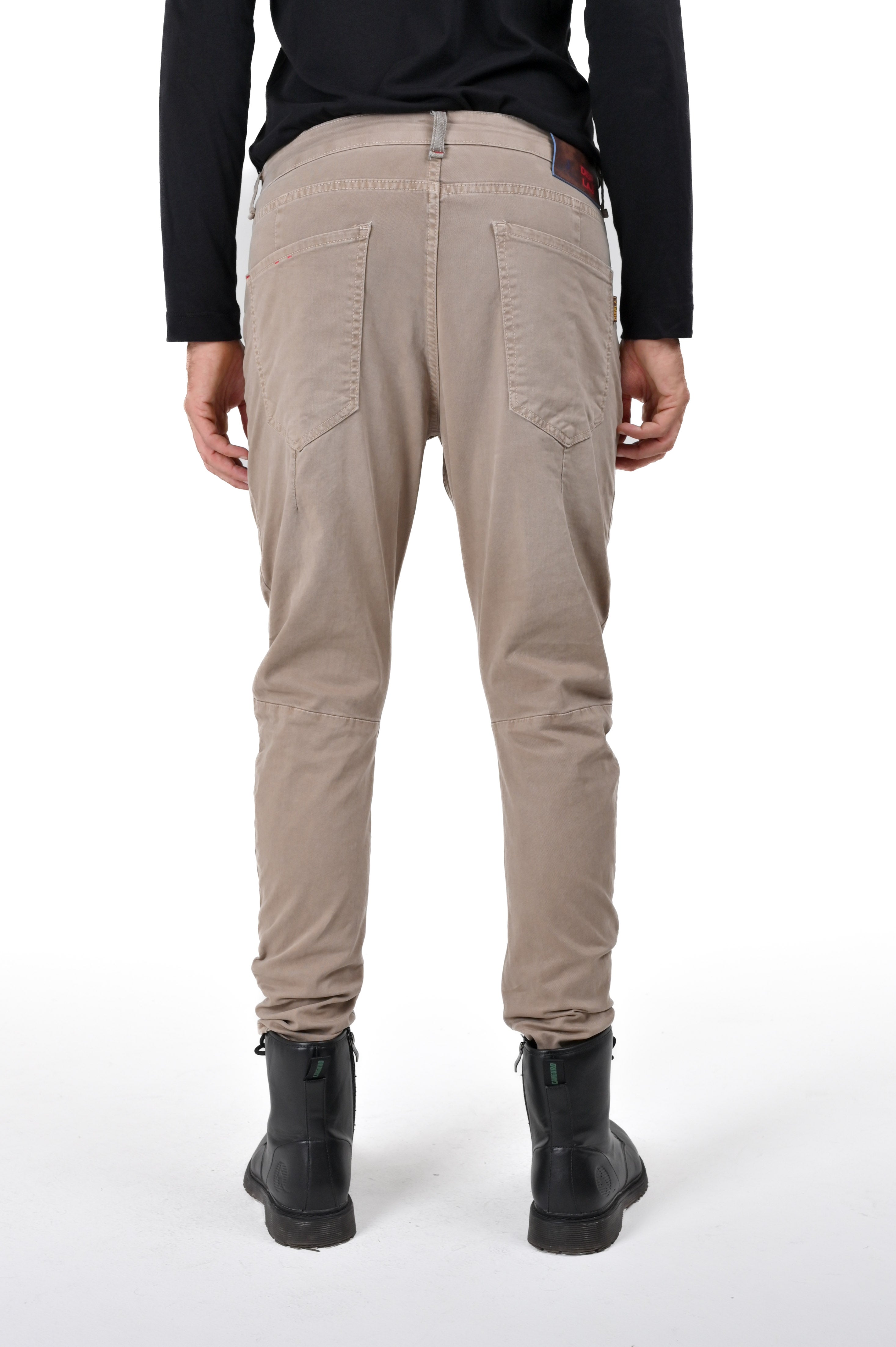 Pantaloni in cotone tapered Kron Biscotto FW24/25