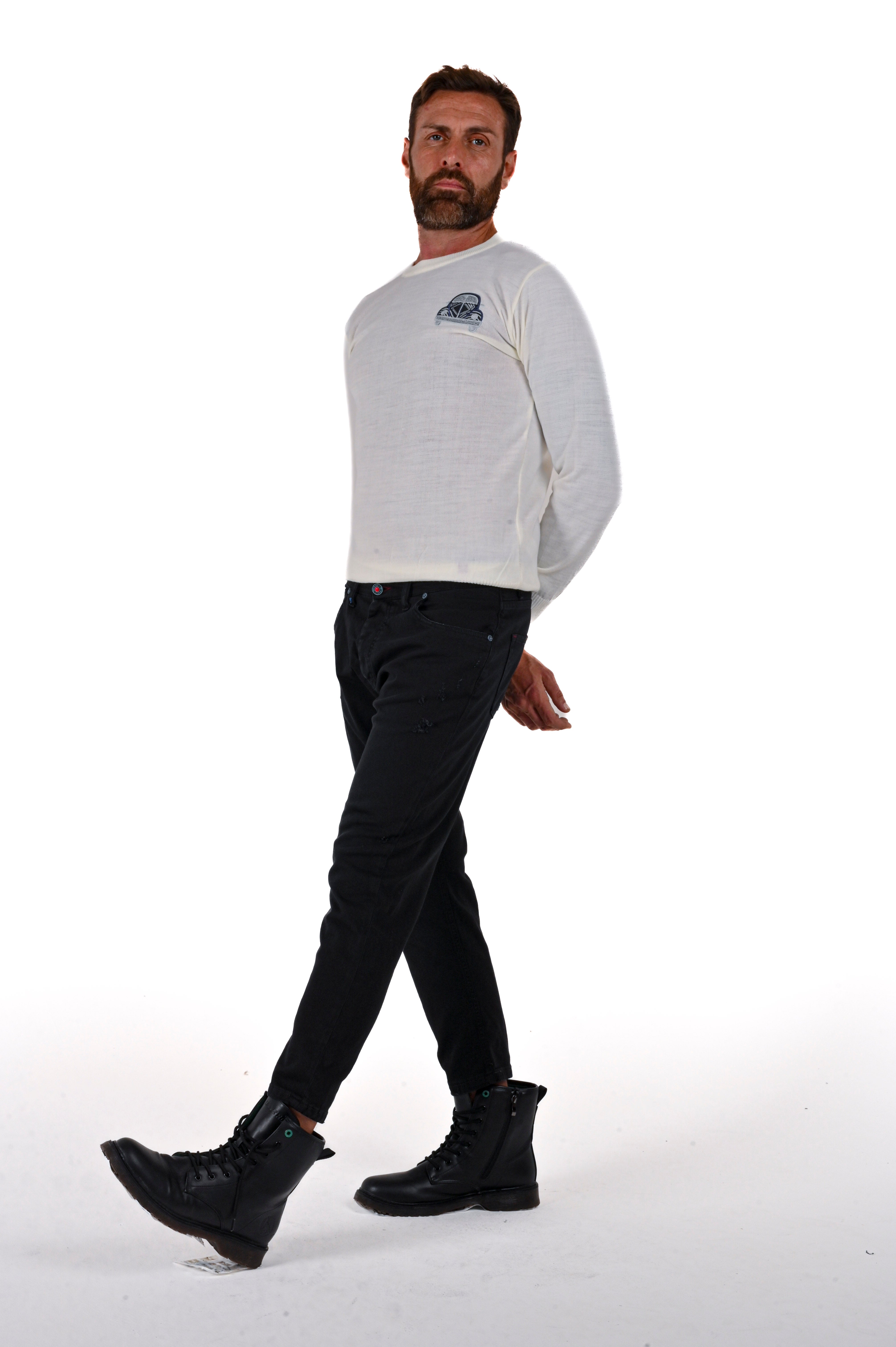 Pantaloni in cotone slim Life Bull FW23/24