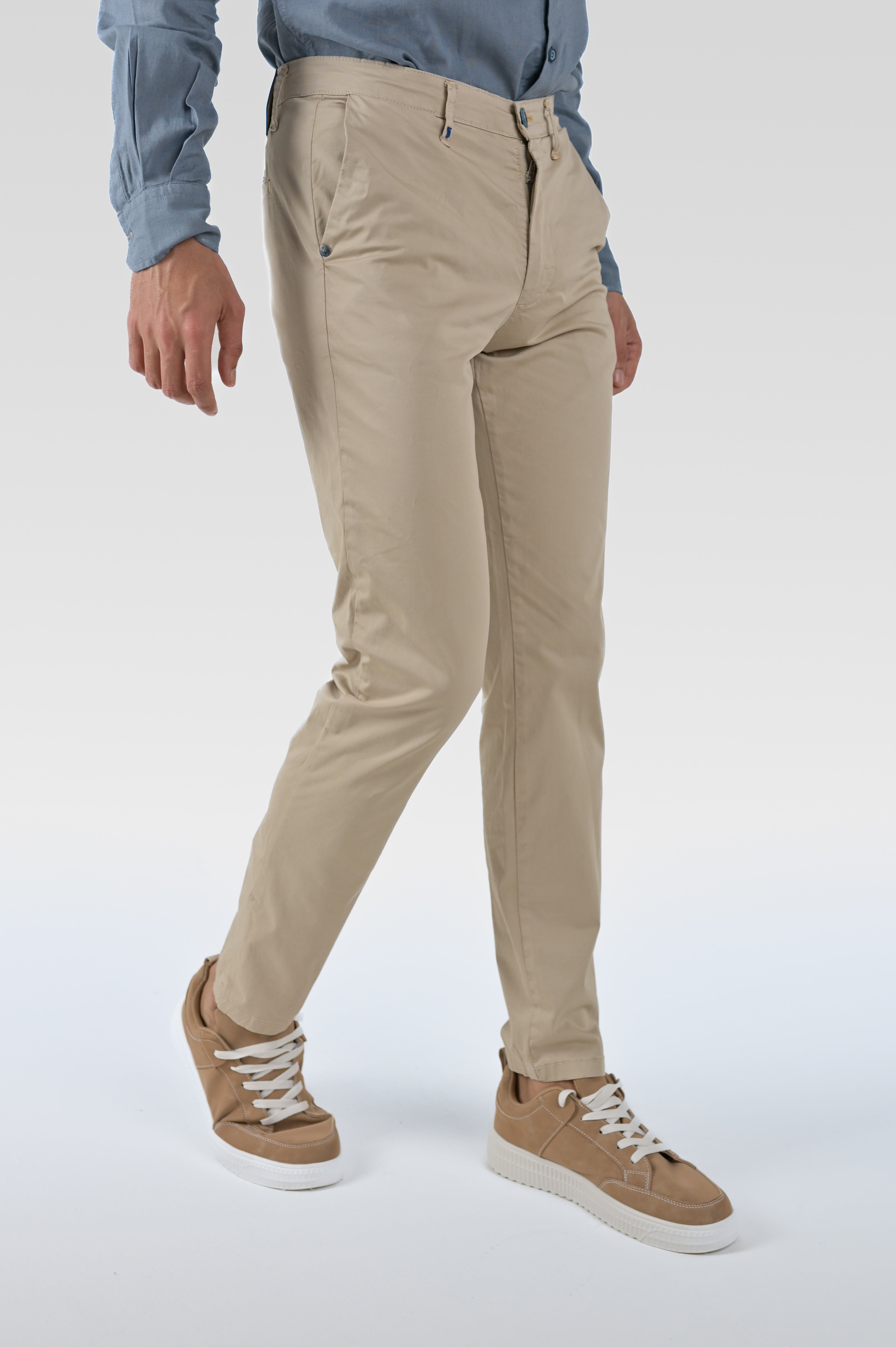 Slim Trousers Sonic Satin Beige SS24