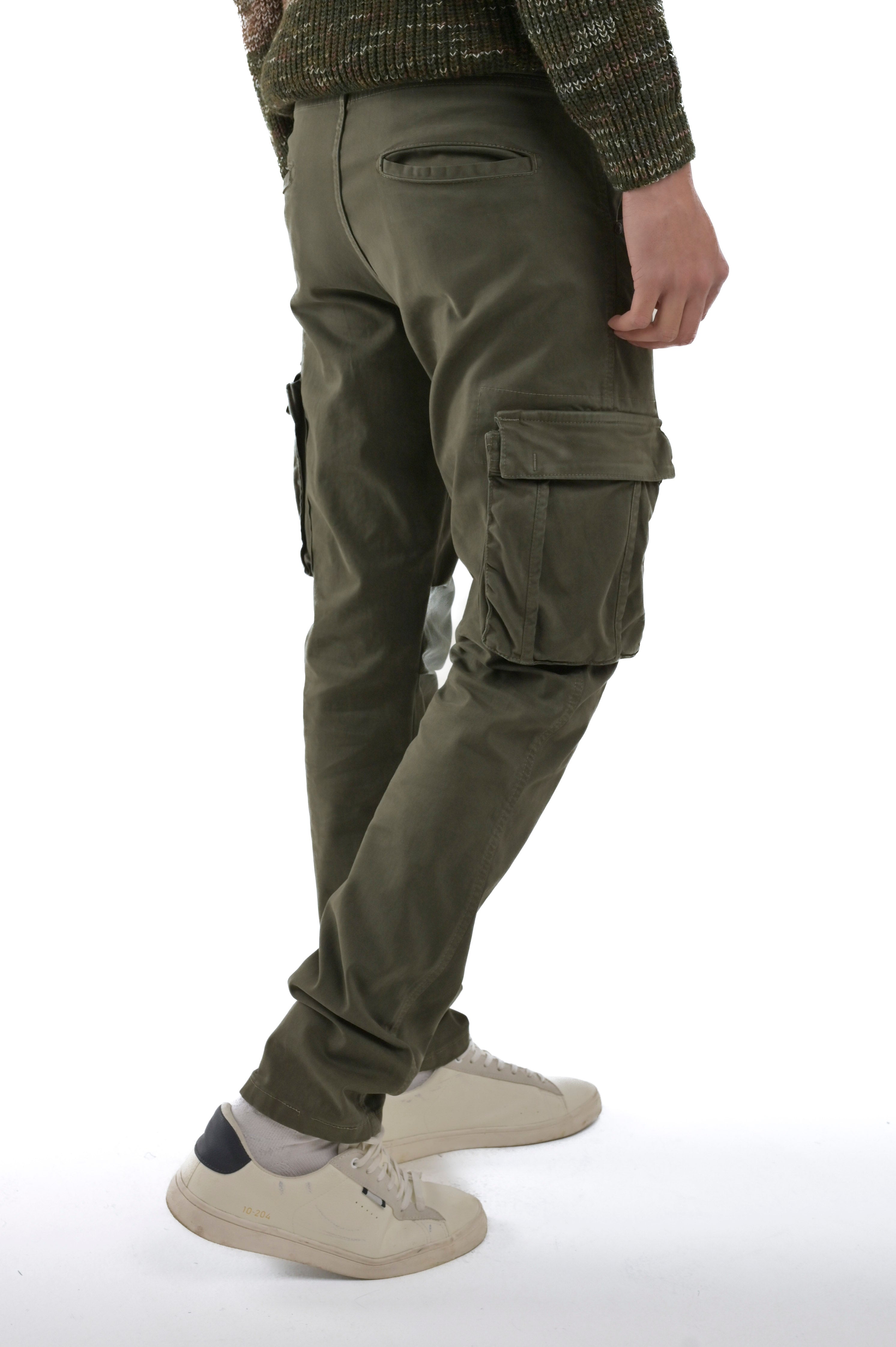 Pantaloni in cotone regular Marktas verde FW24/25