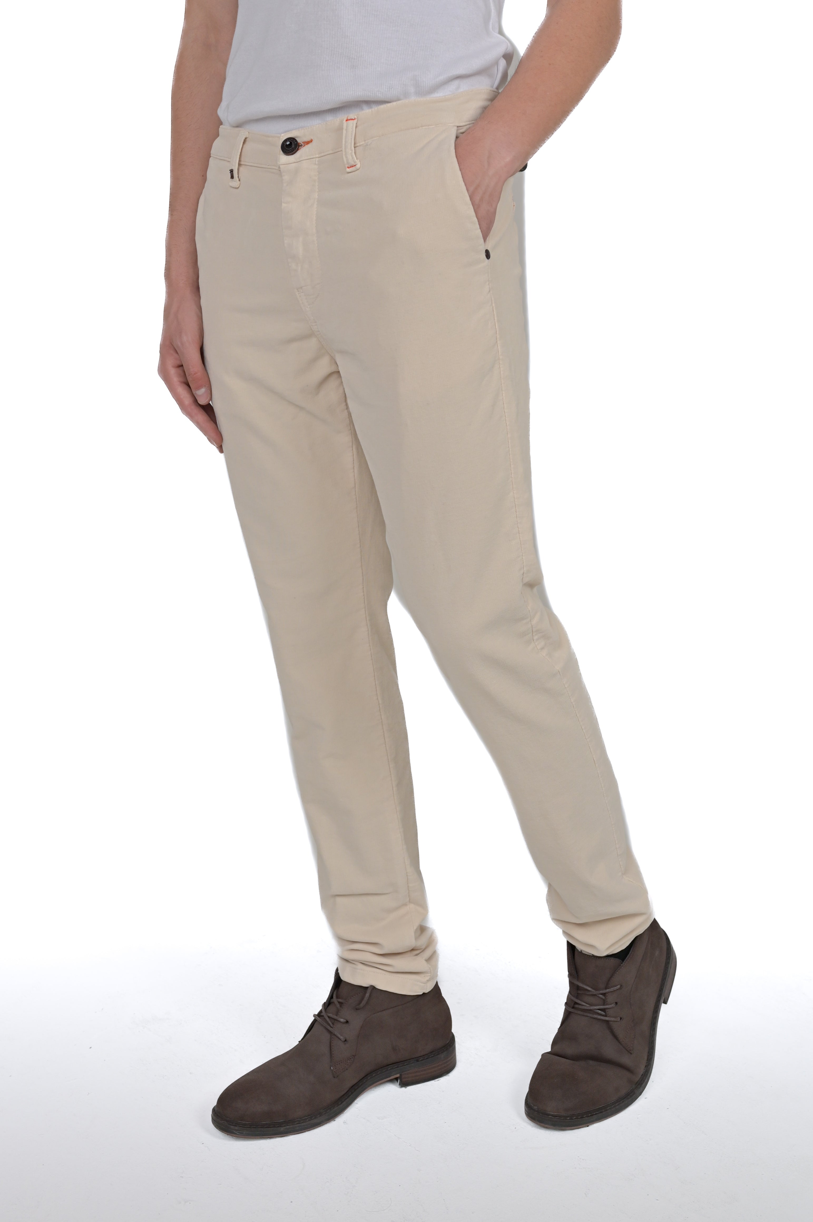 Pantaloni in Velluto Regular Sonic Smoth