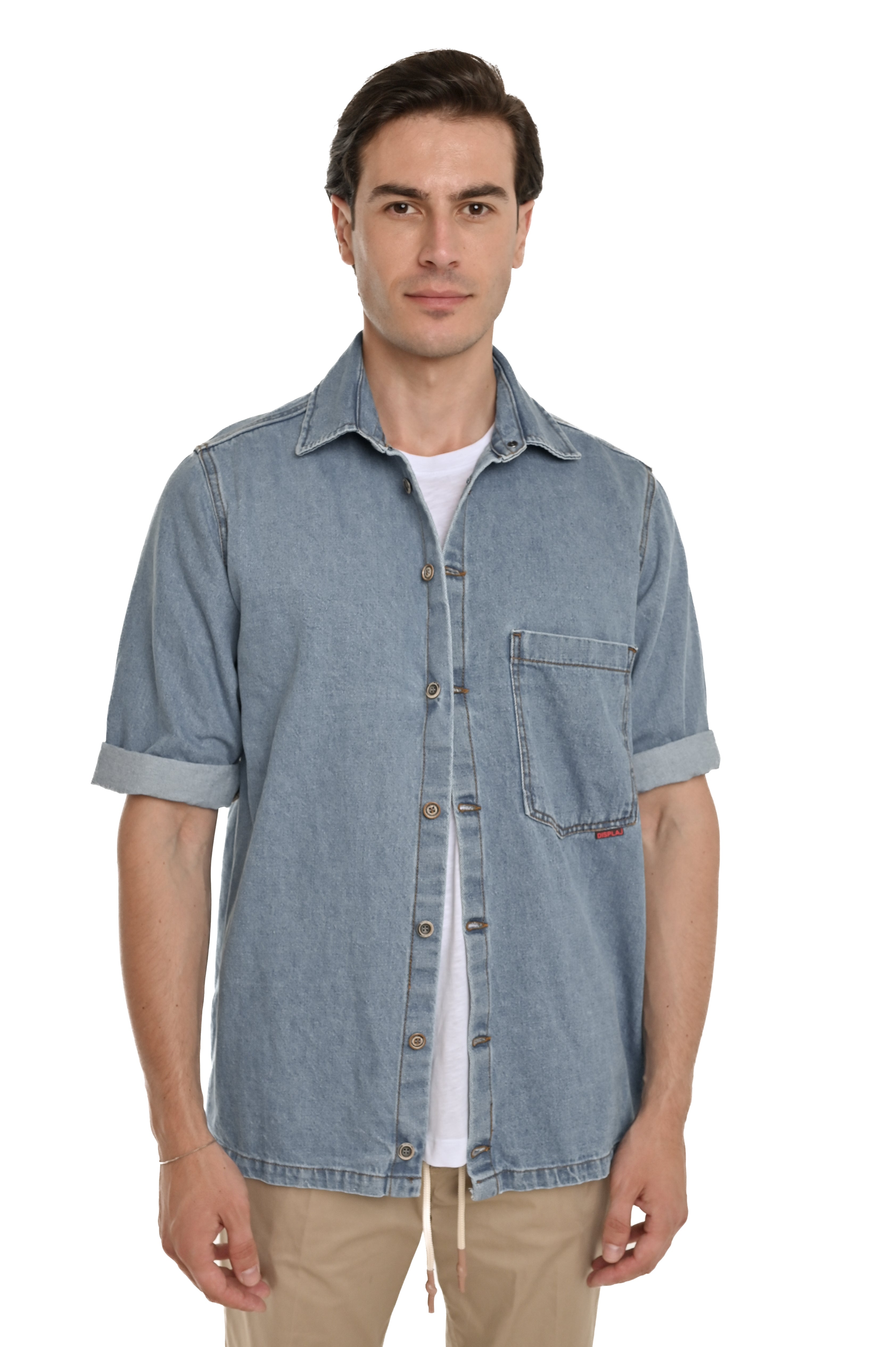 Camicia Denim regular Ling Stampa S.Bleach SS25