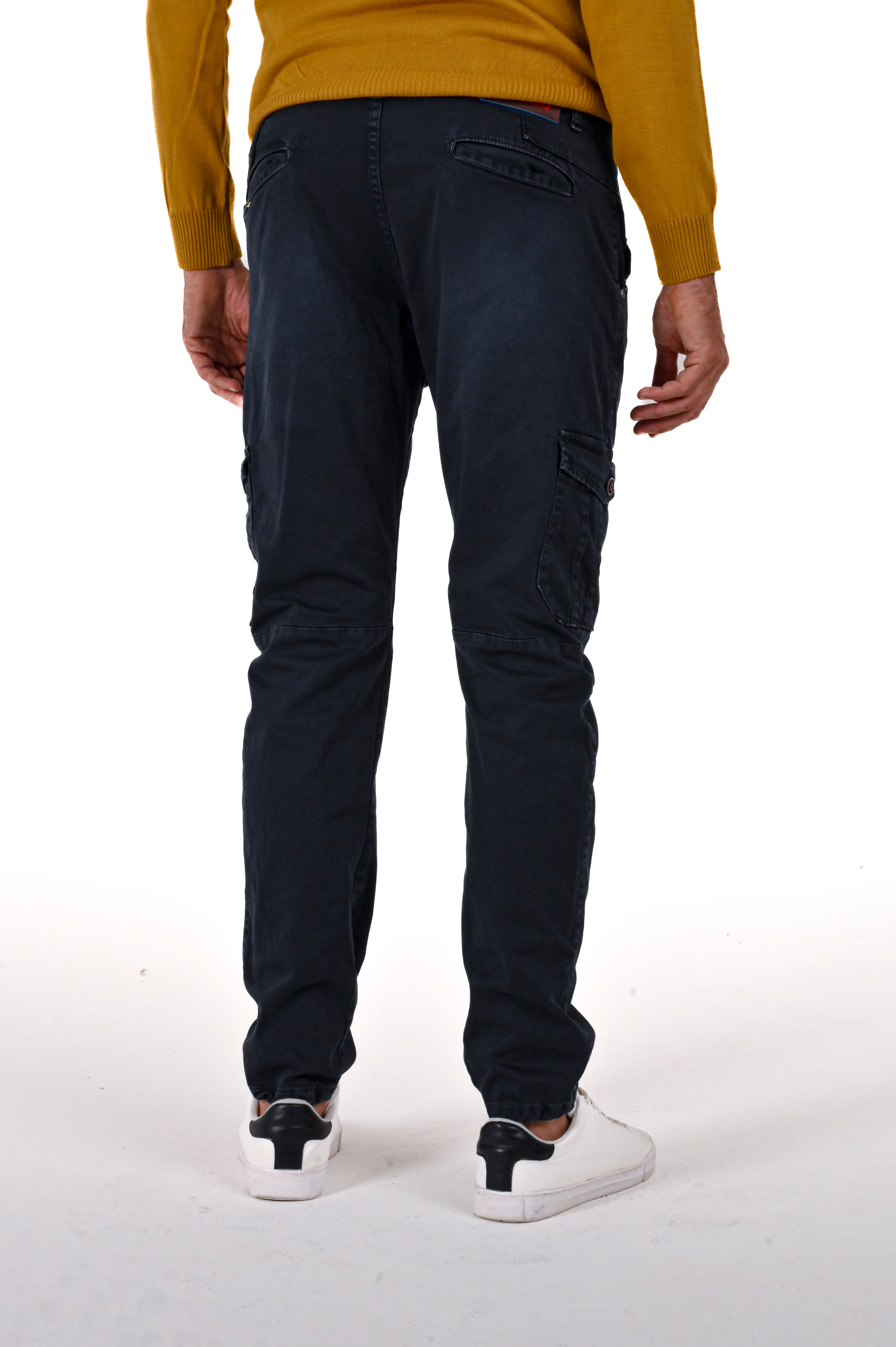 Pantaloni in cotone slim Cezanne blu FW24/25