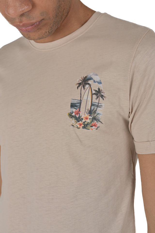 T-Shirt regular Palm Beige SS24