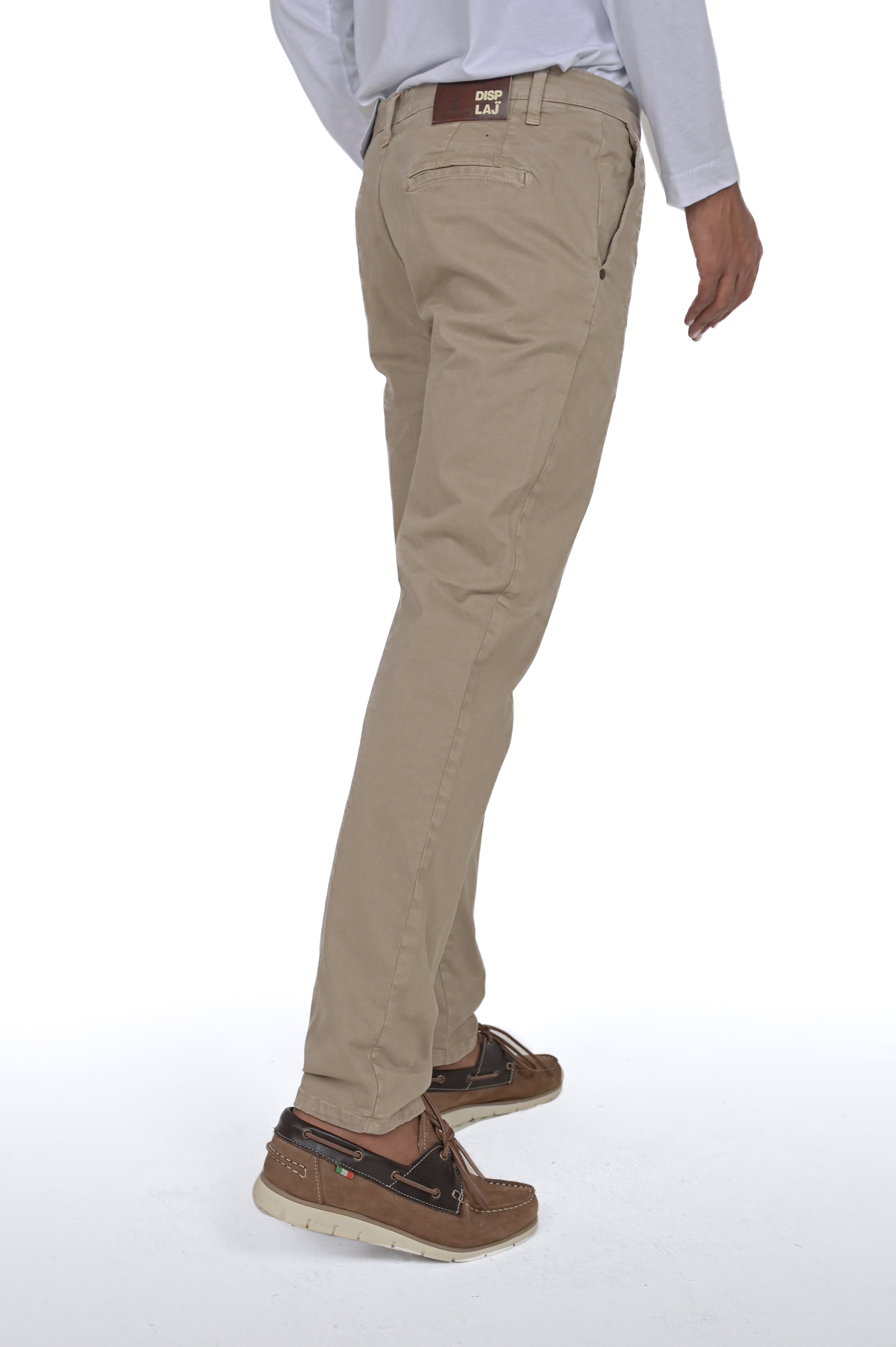 Pantaloni in cotone slim Sonic Raso beige FW24/25