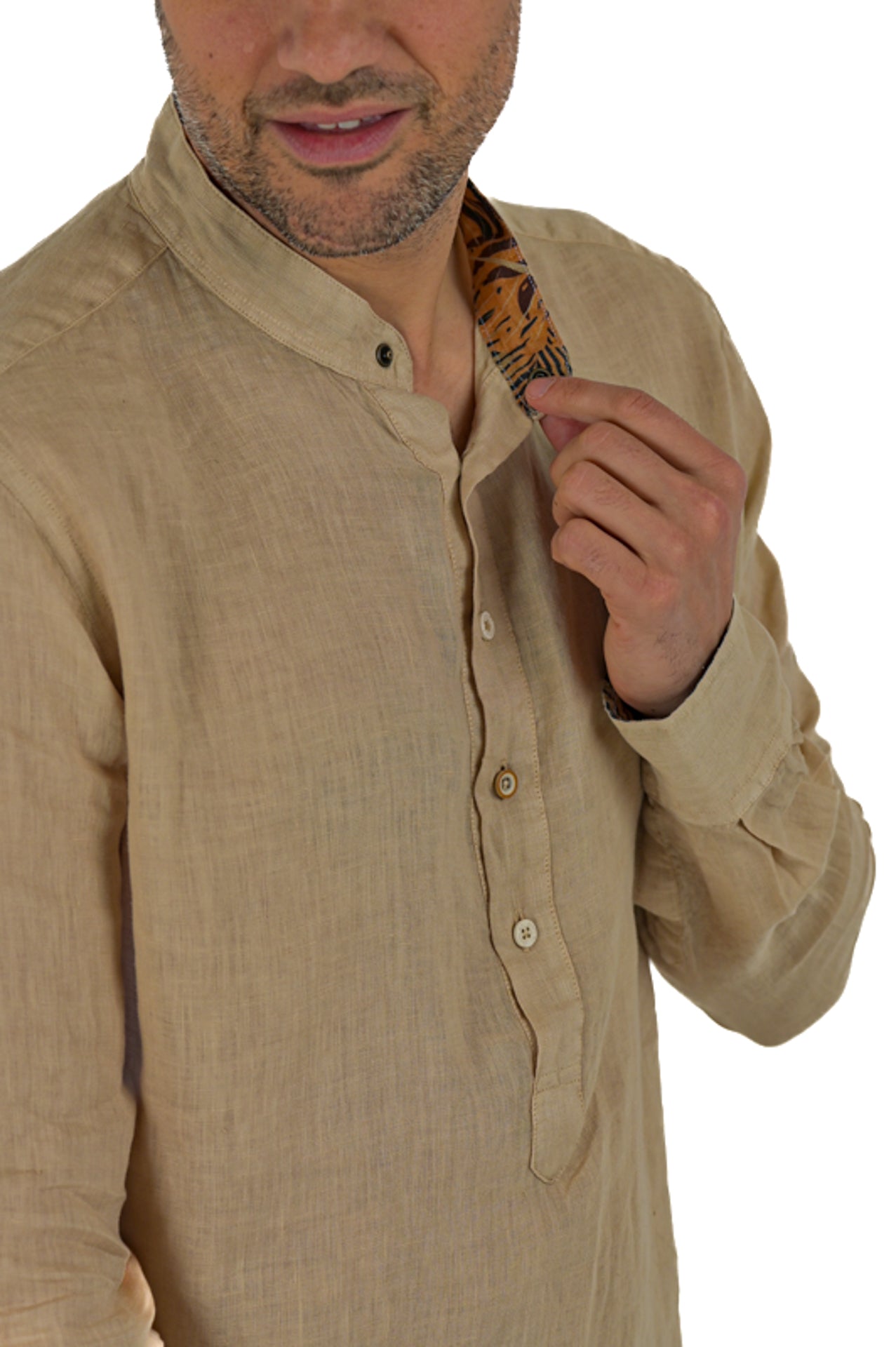 Camicia in lino regular Paul Lino beige SS26