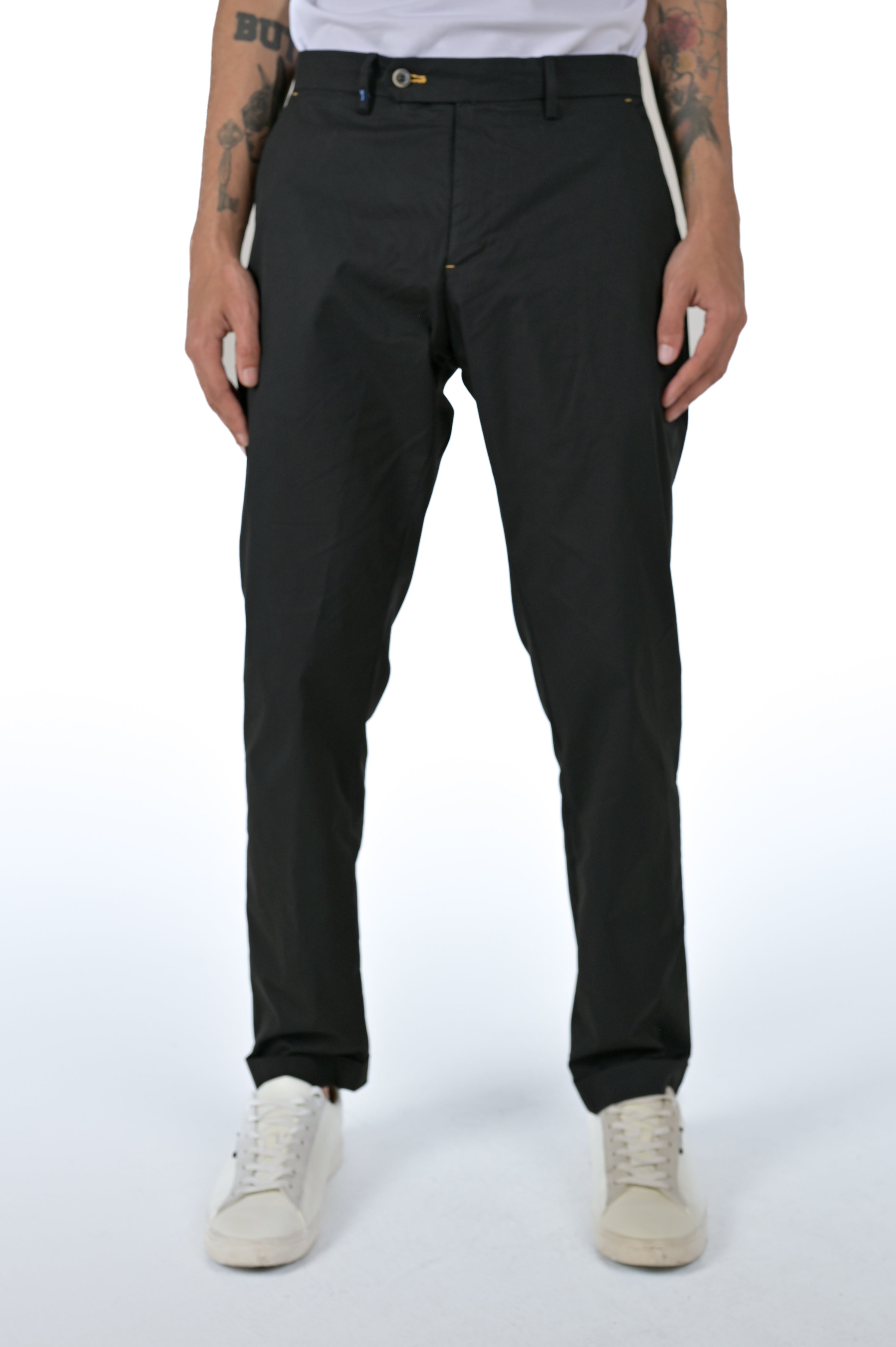 Pantaloni classici slim Racket Ciondolo Nero SS24