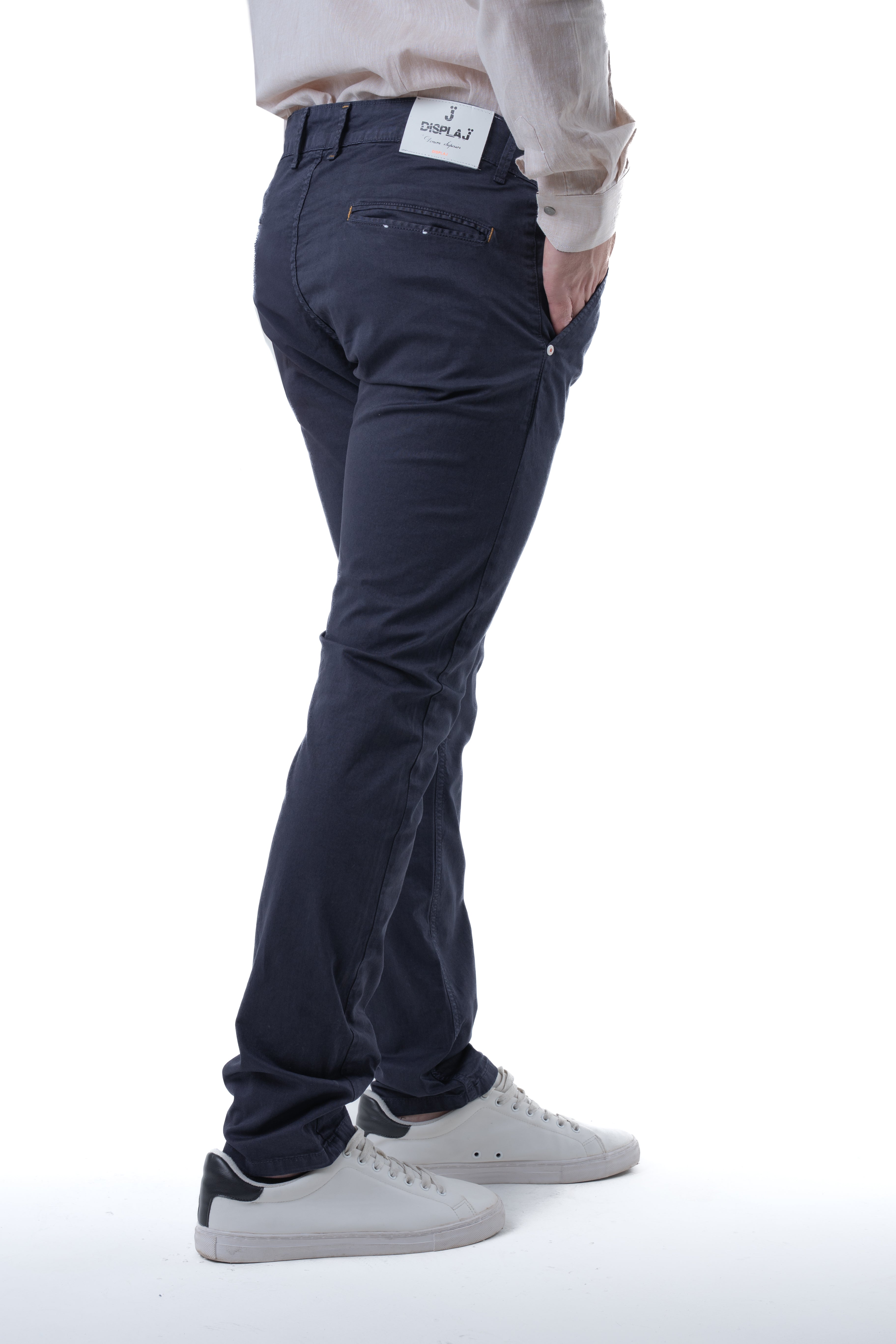 Pantaloni in cotone slim Kinos Blu SS26