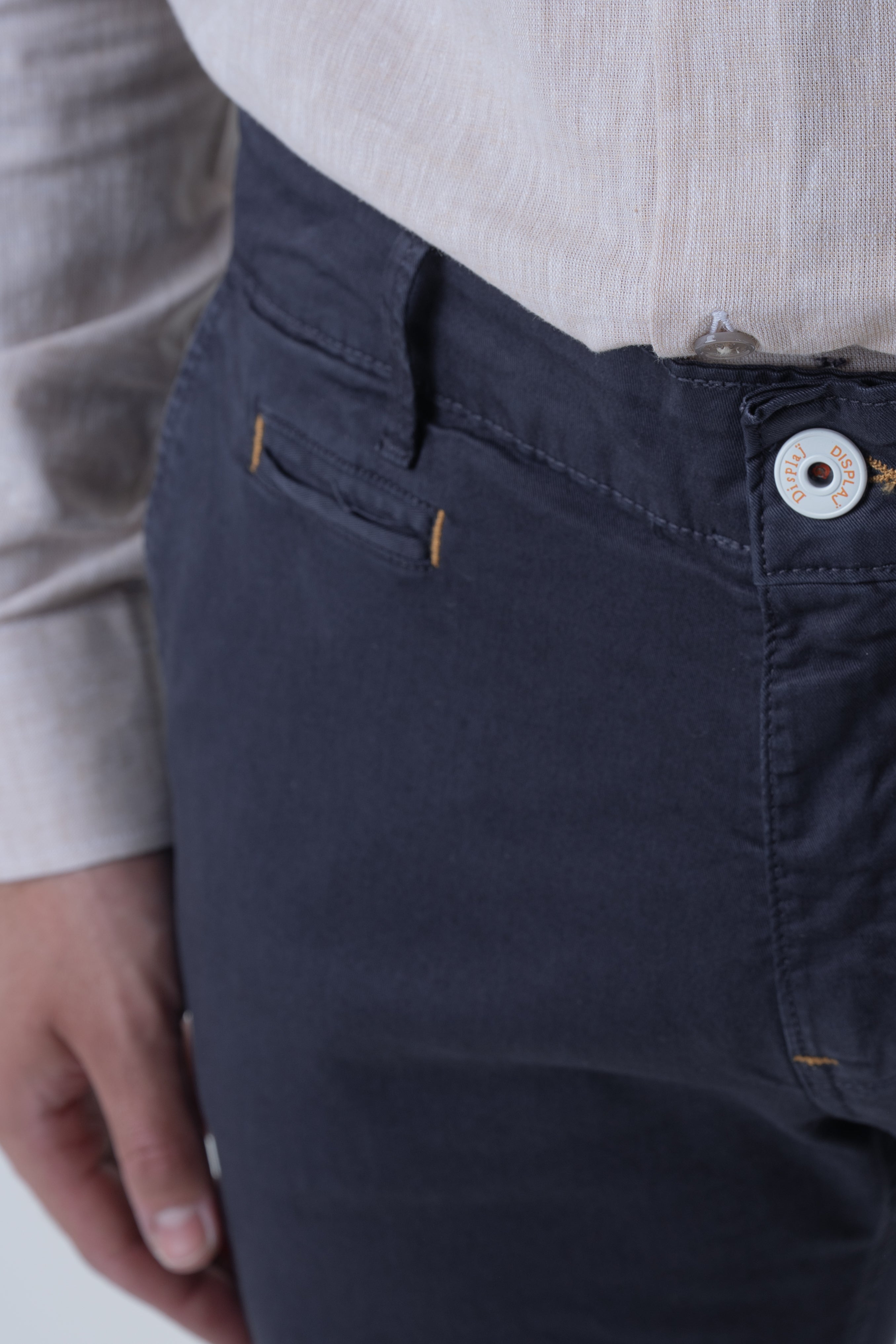 Pantaloni in cotone slim Kinos Blu SS26
