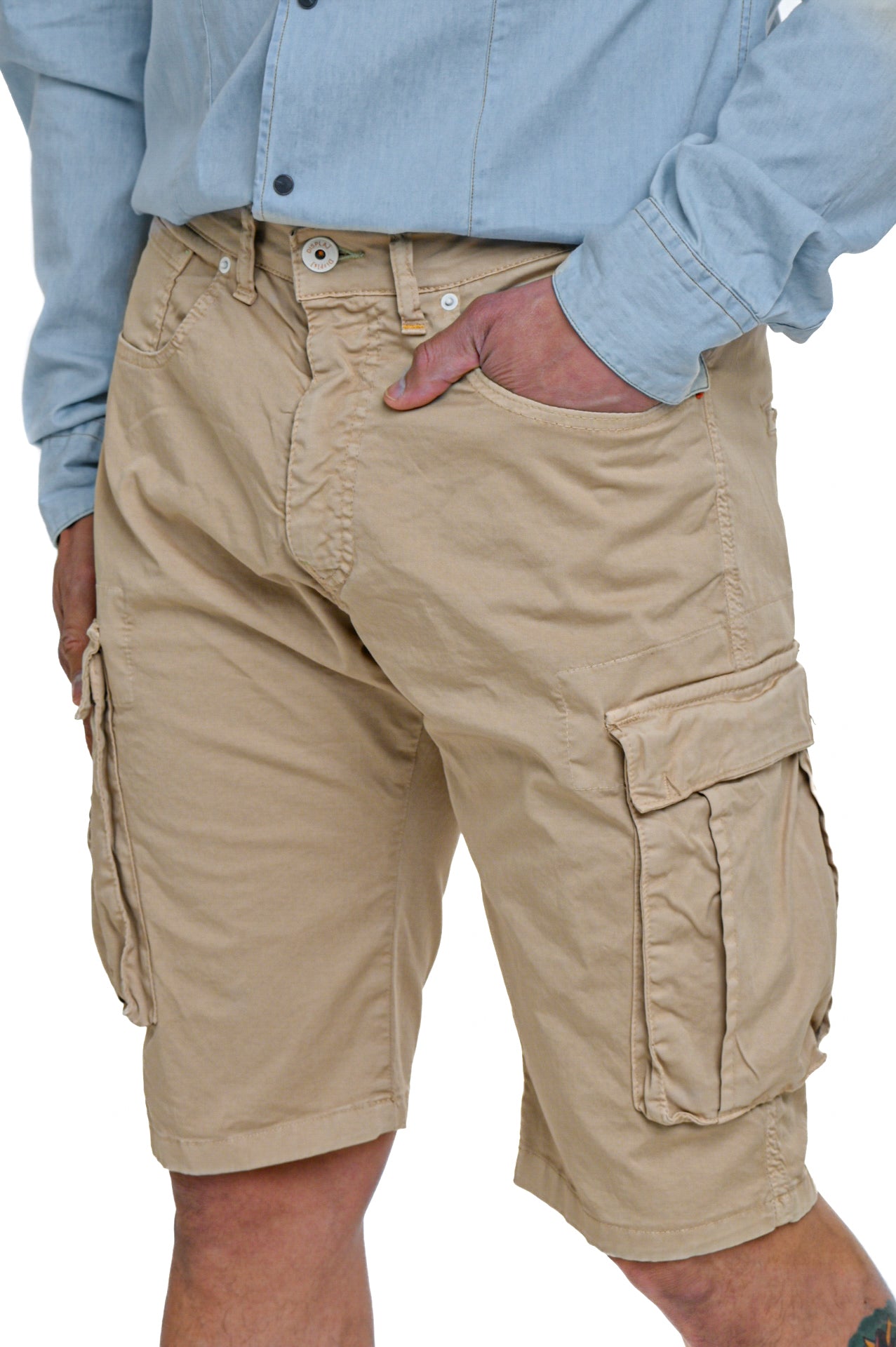 Extreme Beige SS24 regular cotton Bermuda shorts