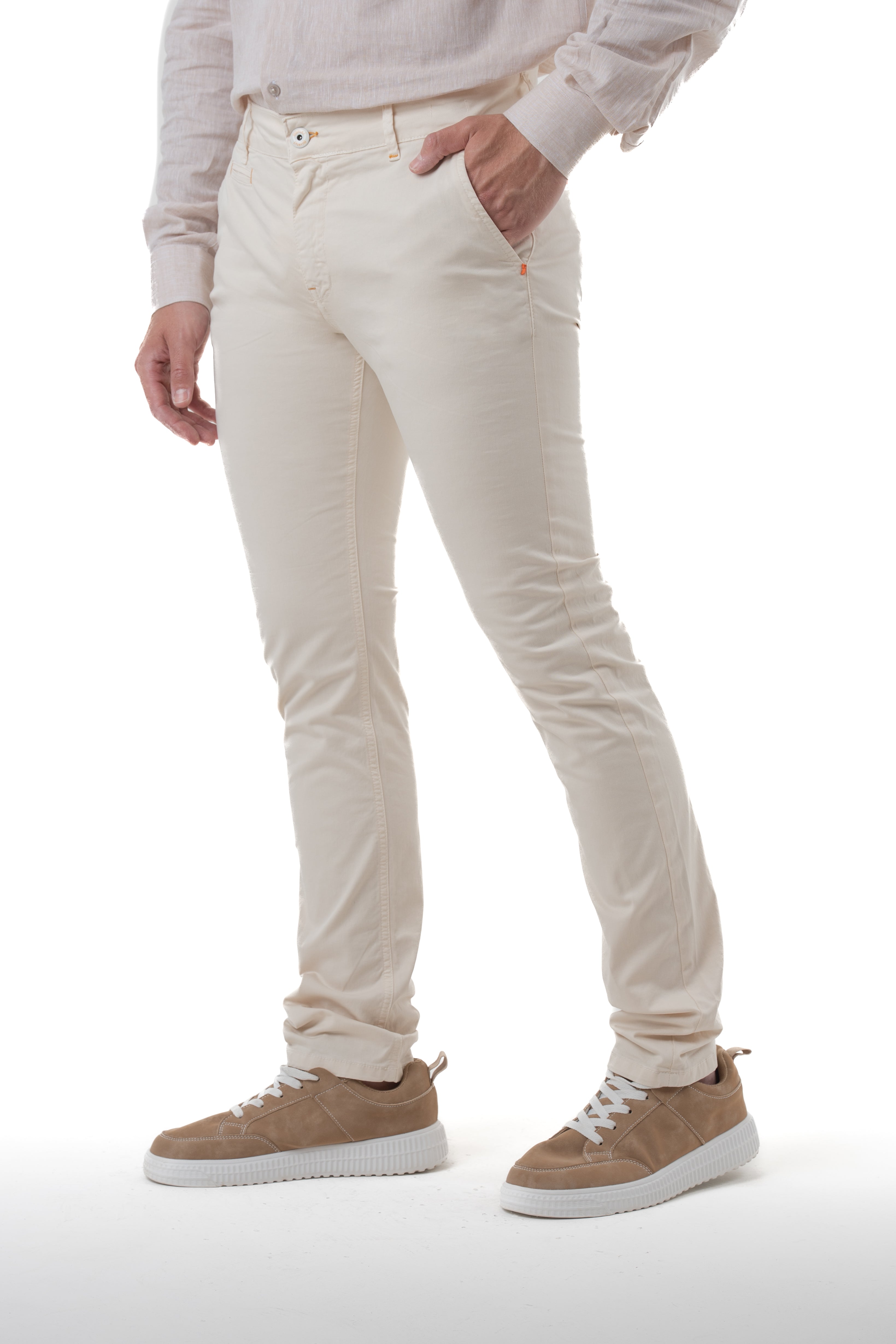 Pantaloni in cotone slim Kinos Panna SS26