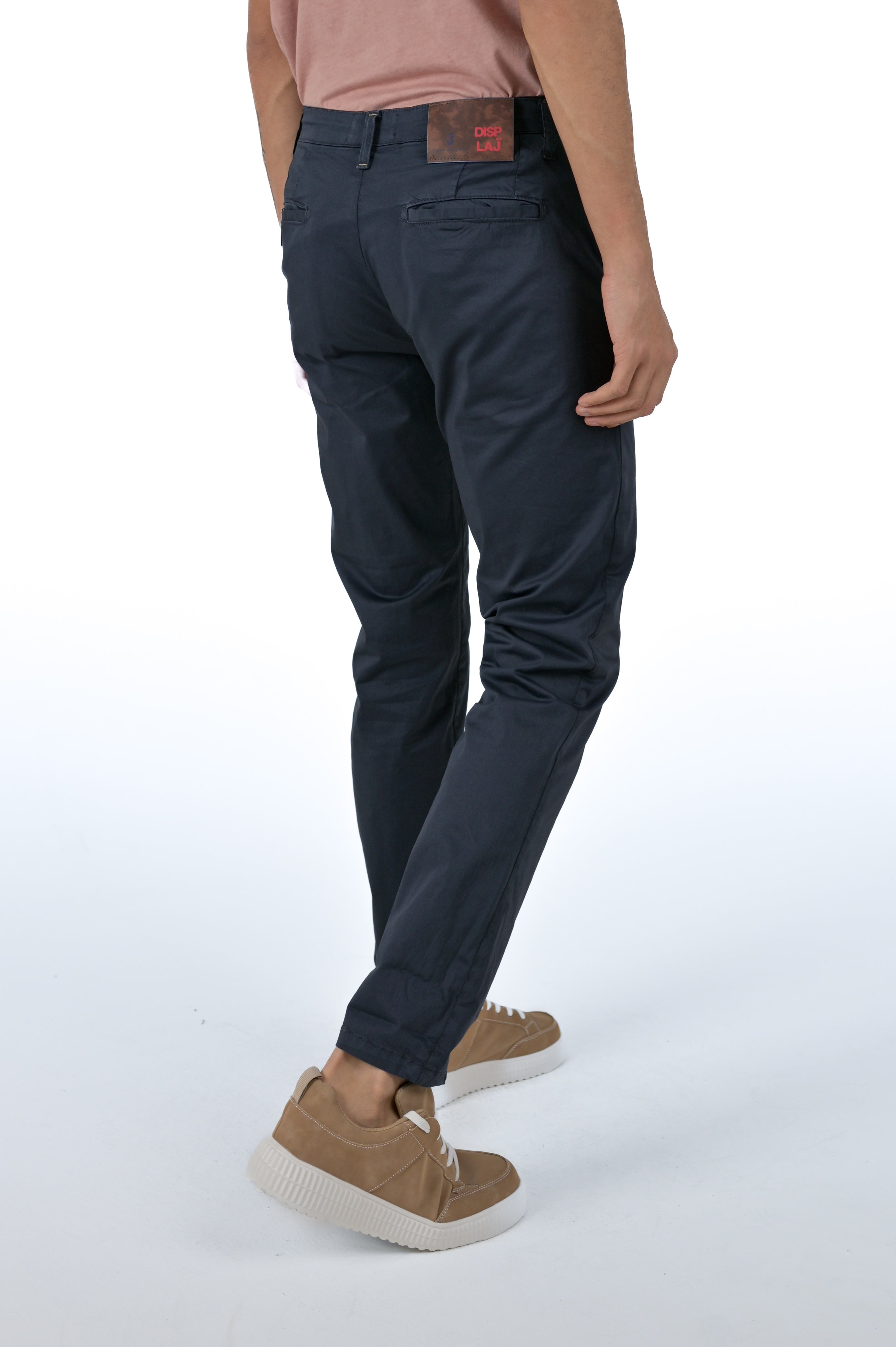Sonic Slim Cotton Trousers Sateen Blue SS26