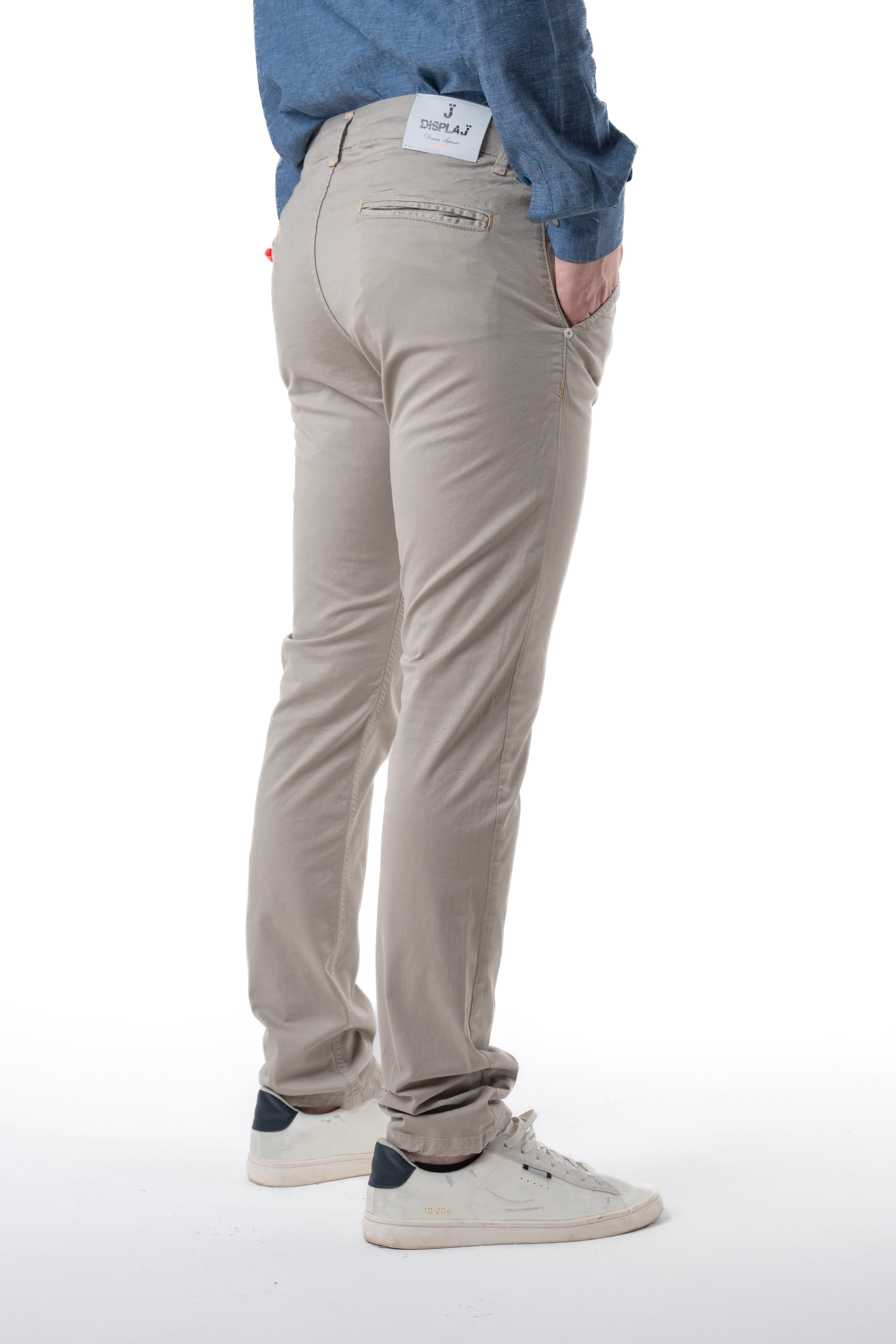Pantaloni in cotone slim Kinos Beige SS26