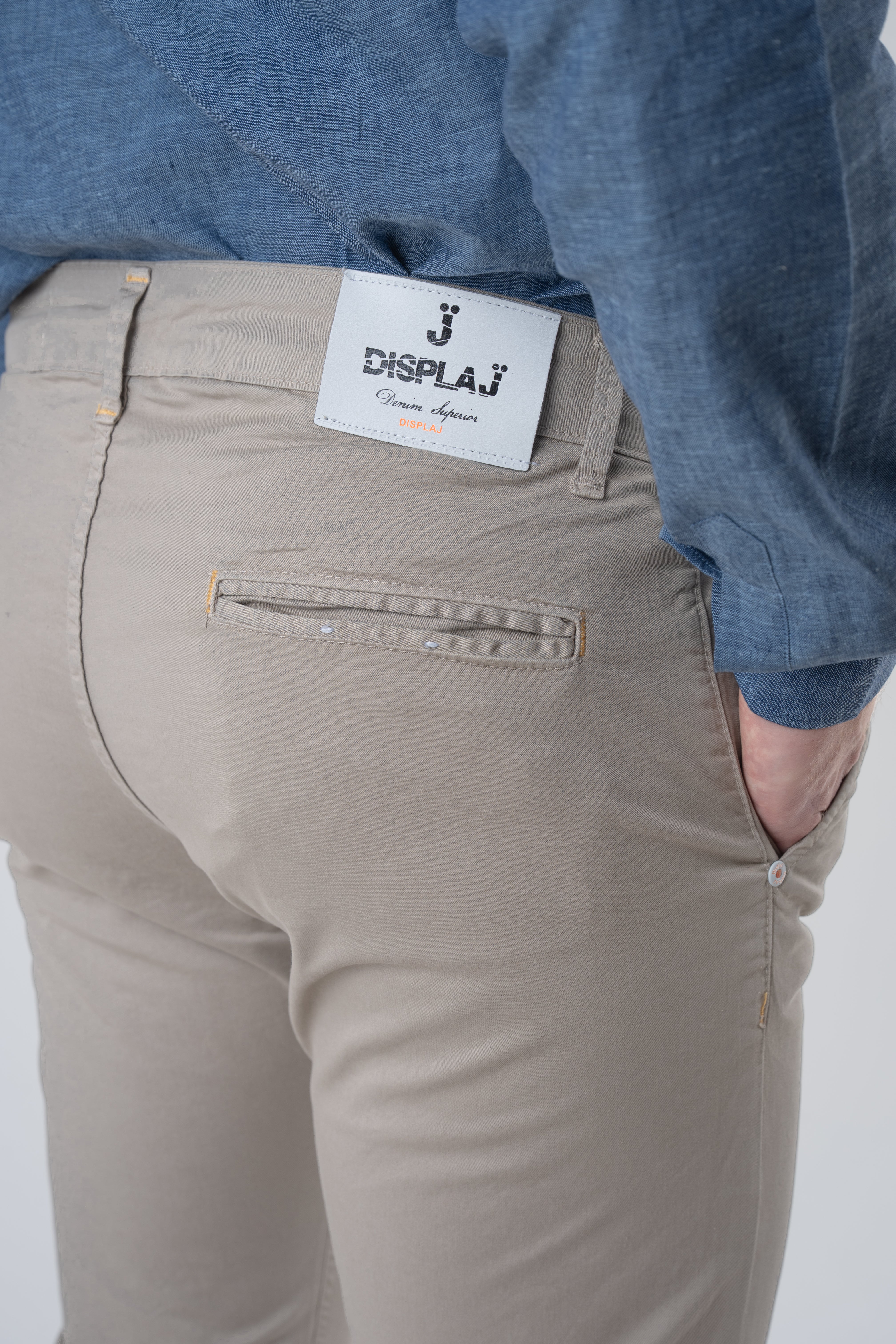 Pantaloni in cotone slim Kinos Beige SS26