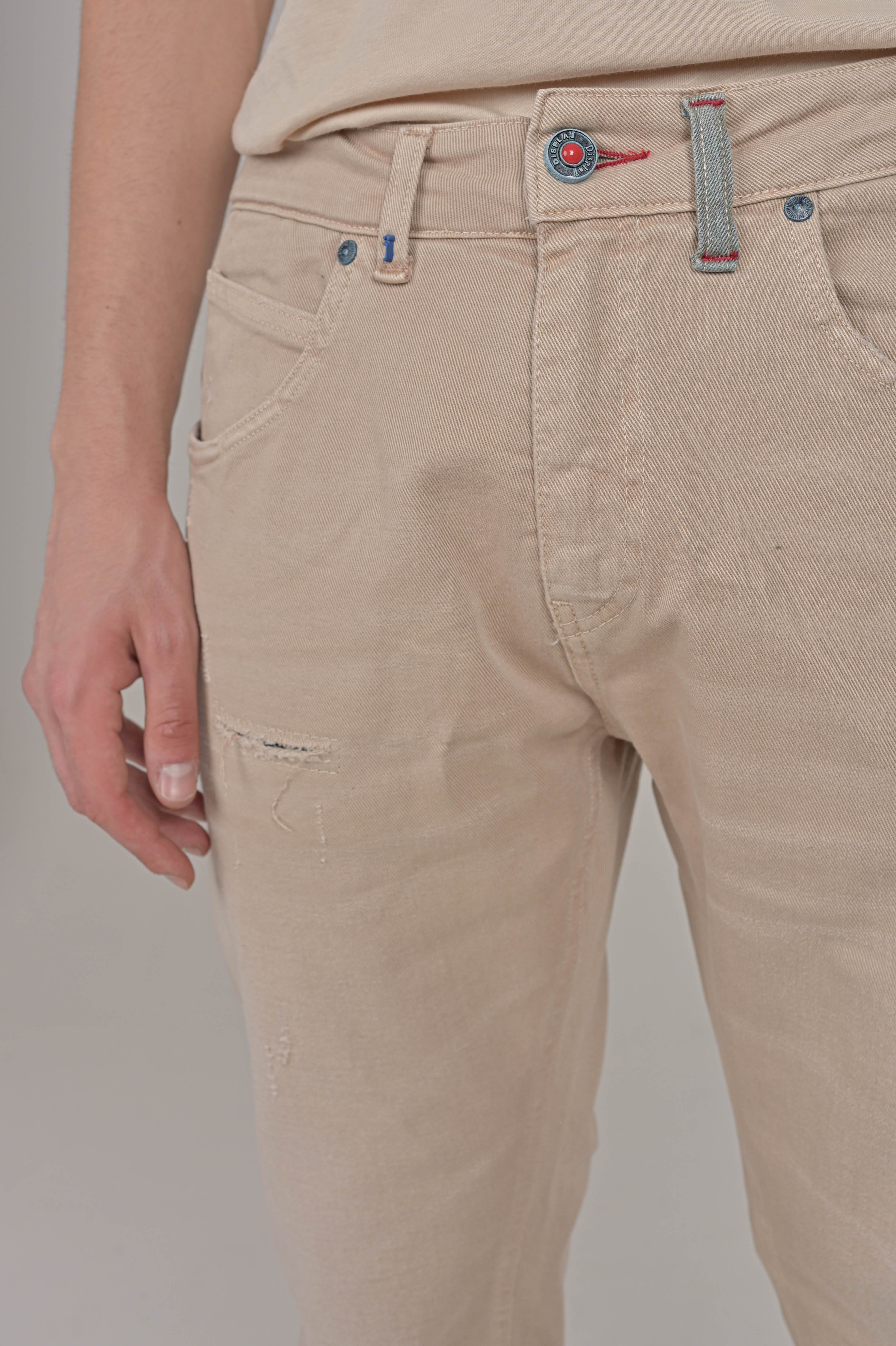 Pantaloni in cotone regular Kong M1 beige FW24/25