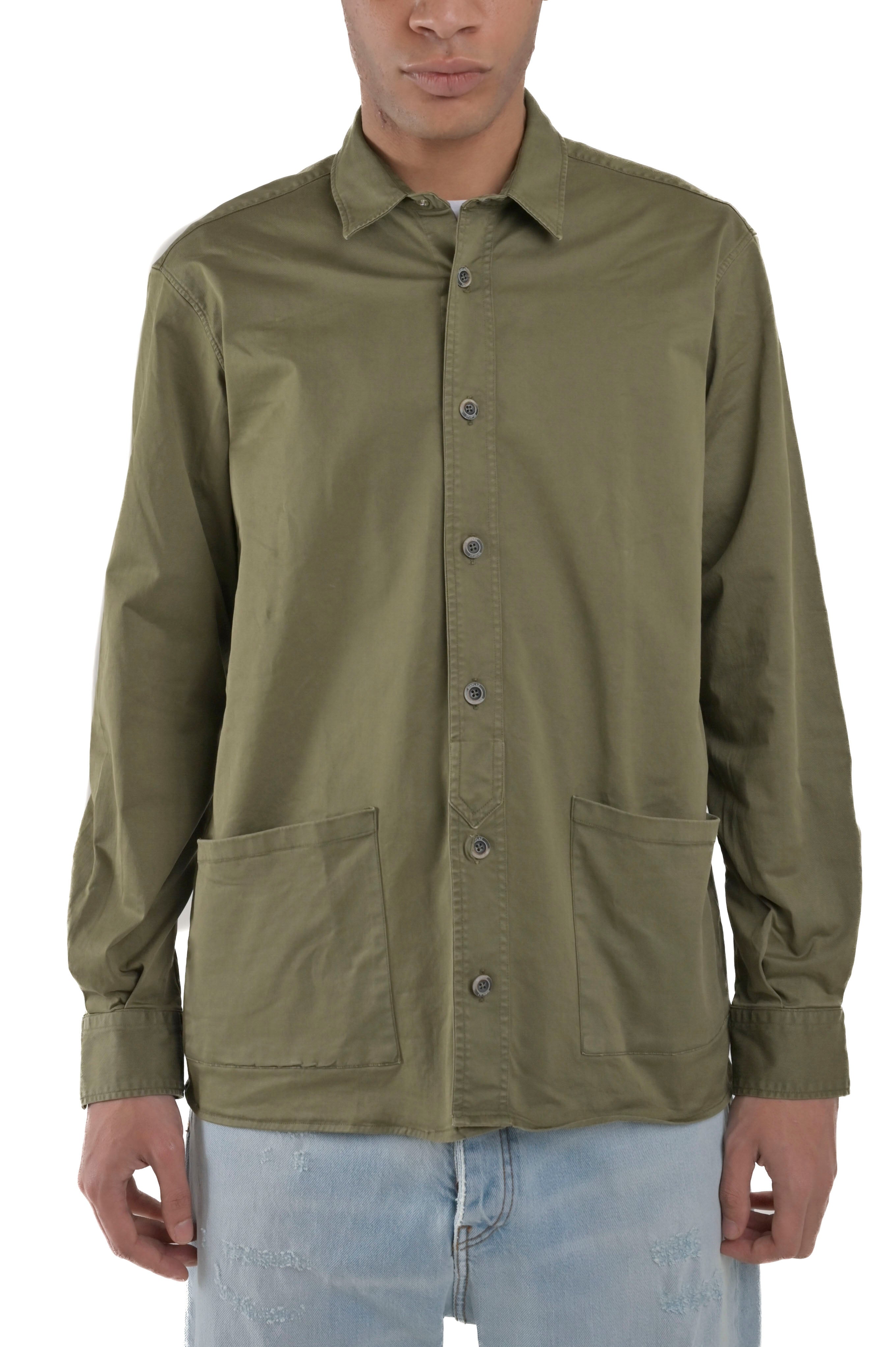 Sun Bull beige regular cotton shirt FW24/25