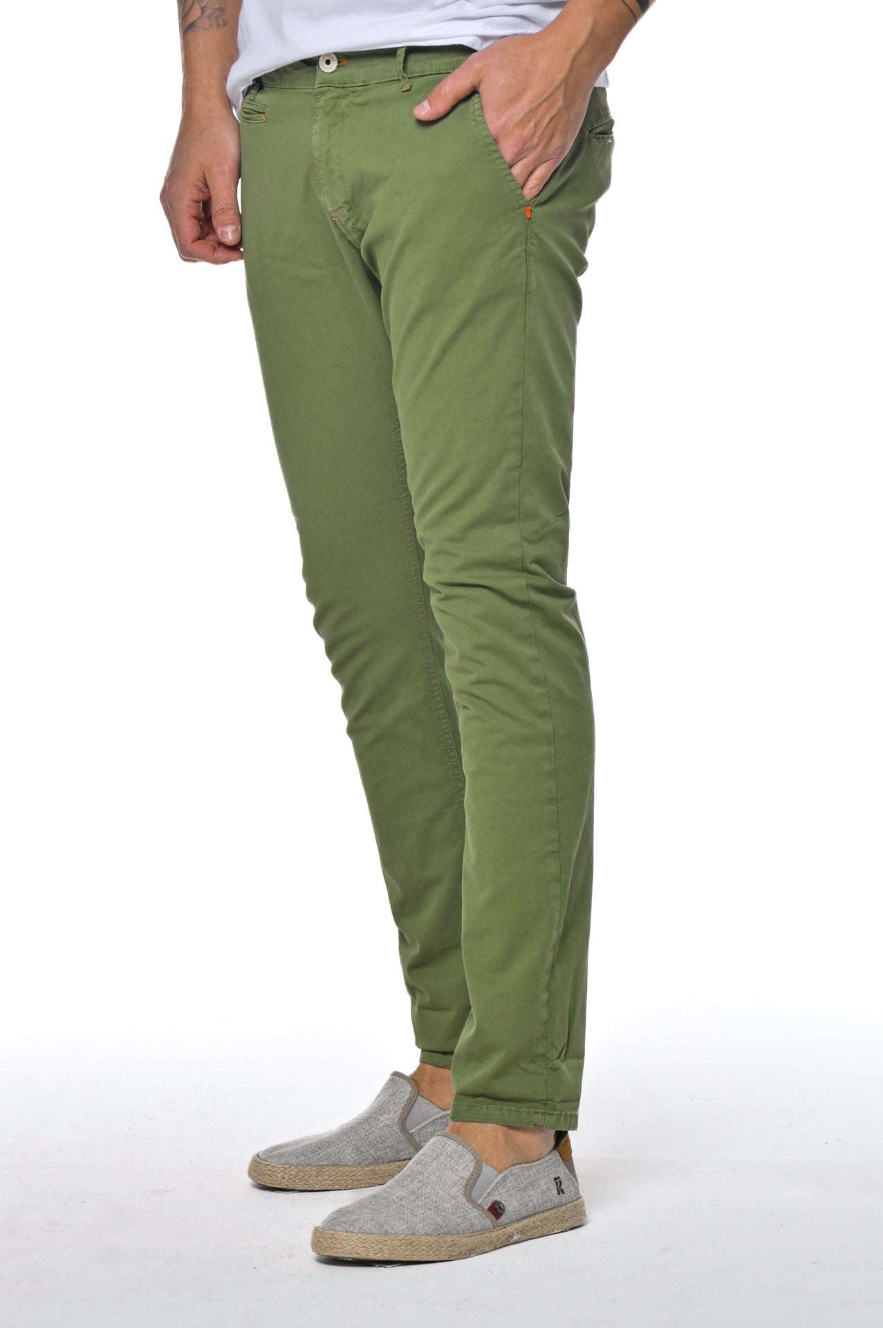 Pantaloni slim Kinos Verde Pera SS24