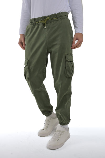 Detroit Green Regular Cotton Trousers FW24/25