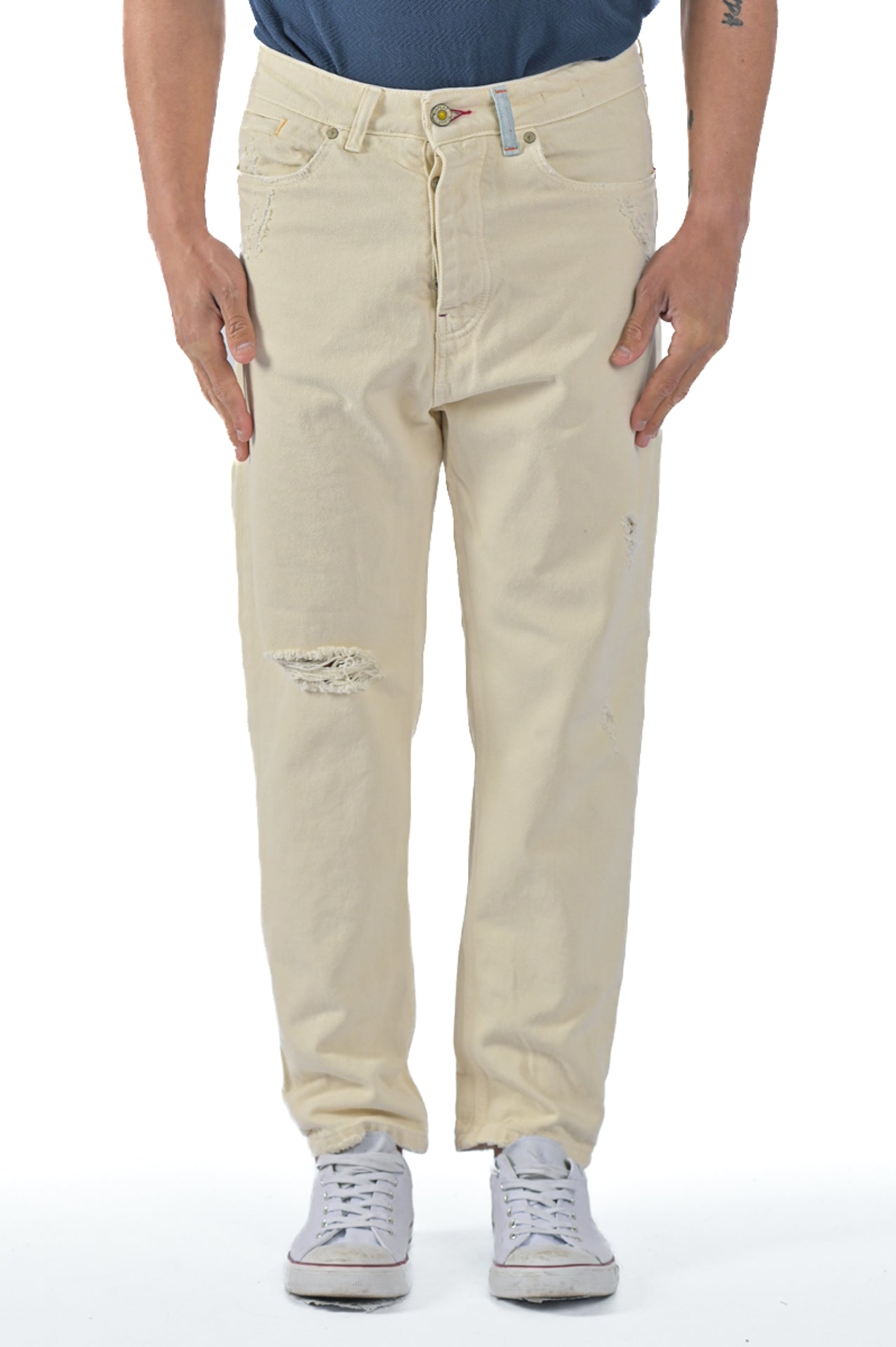 Loose Pop Bull Cream SS23 trousers