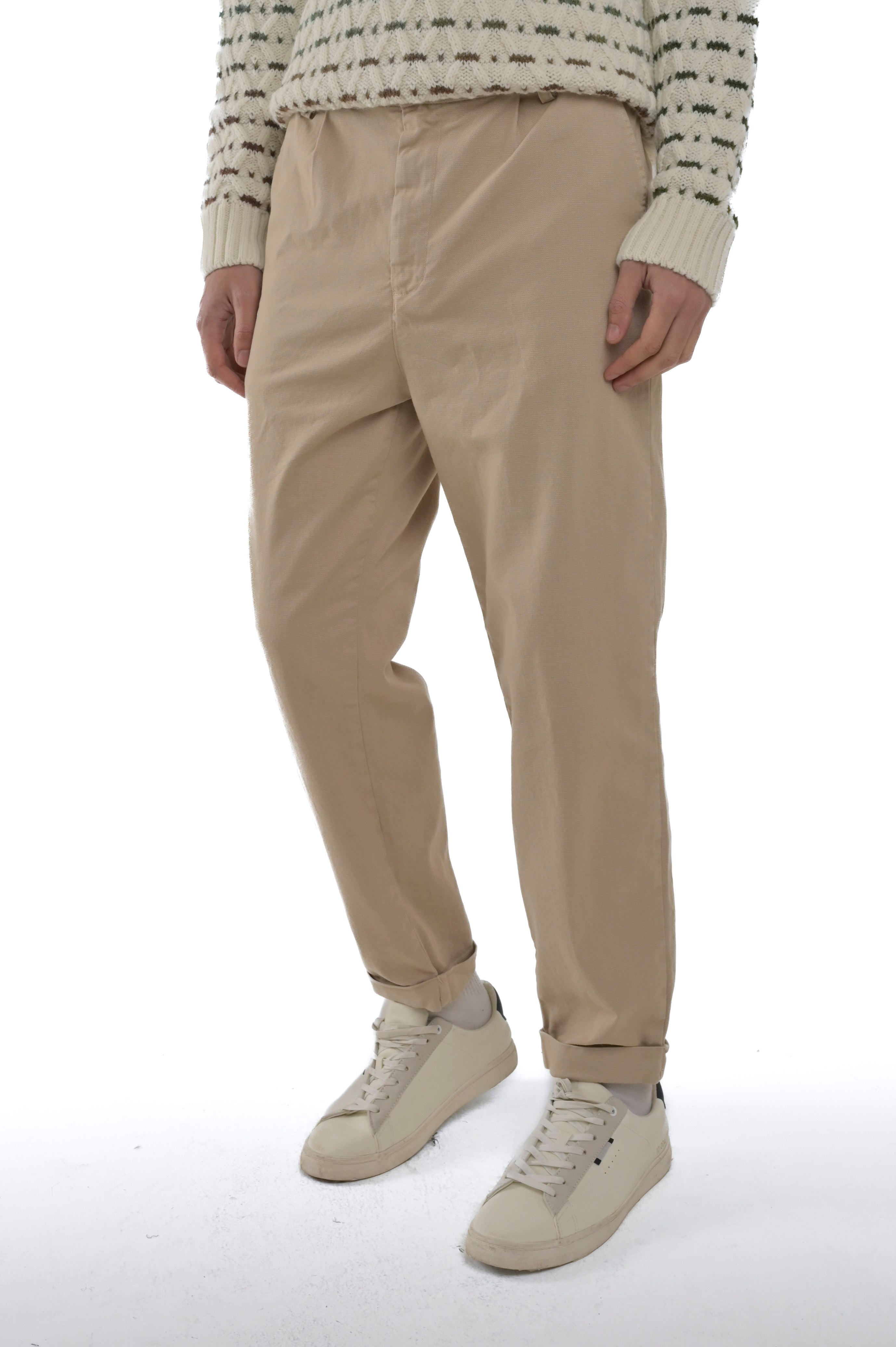 Pantaloni classici loose Ballon River beige FW24/25